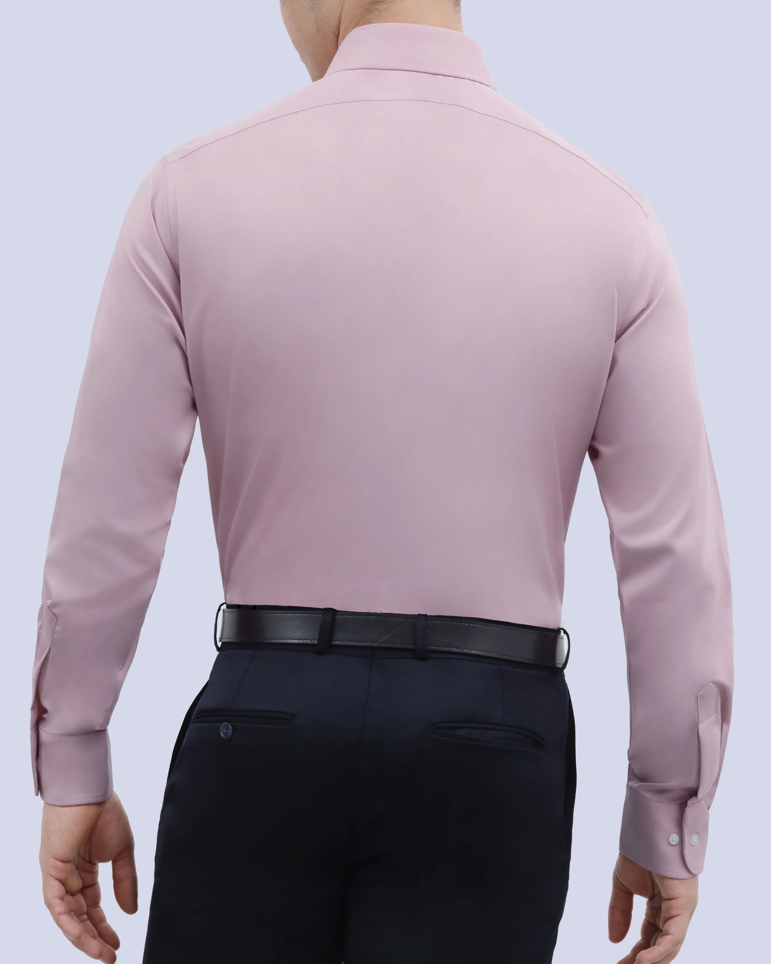 Camisa de vestir slim fit rosado total comfort premium bambú stretch