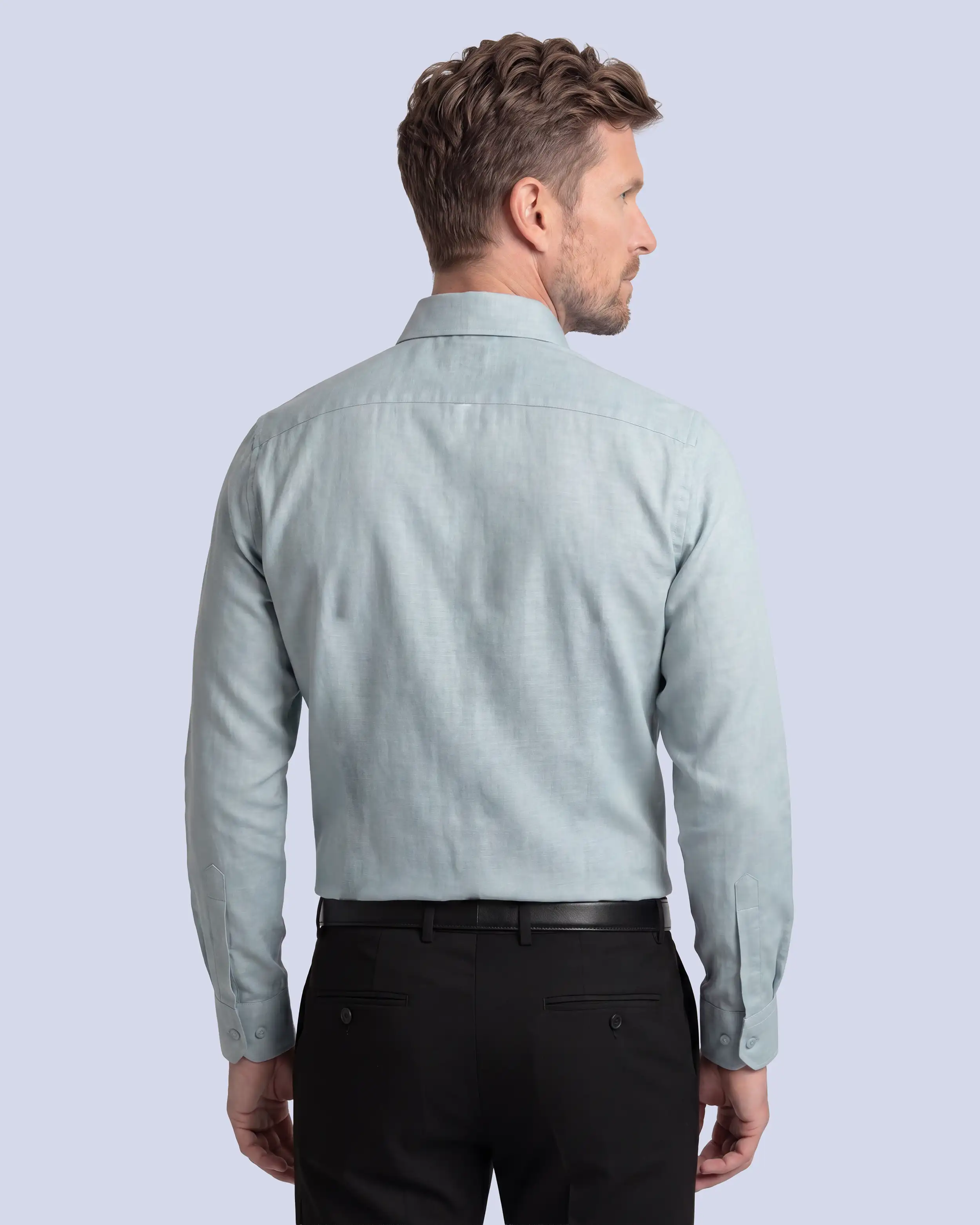 Camisa de vestir textura lenzing modal gris oscuro
