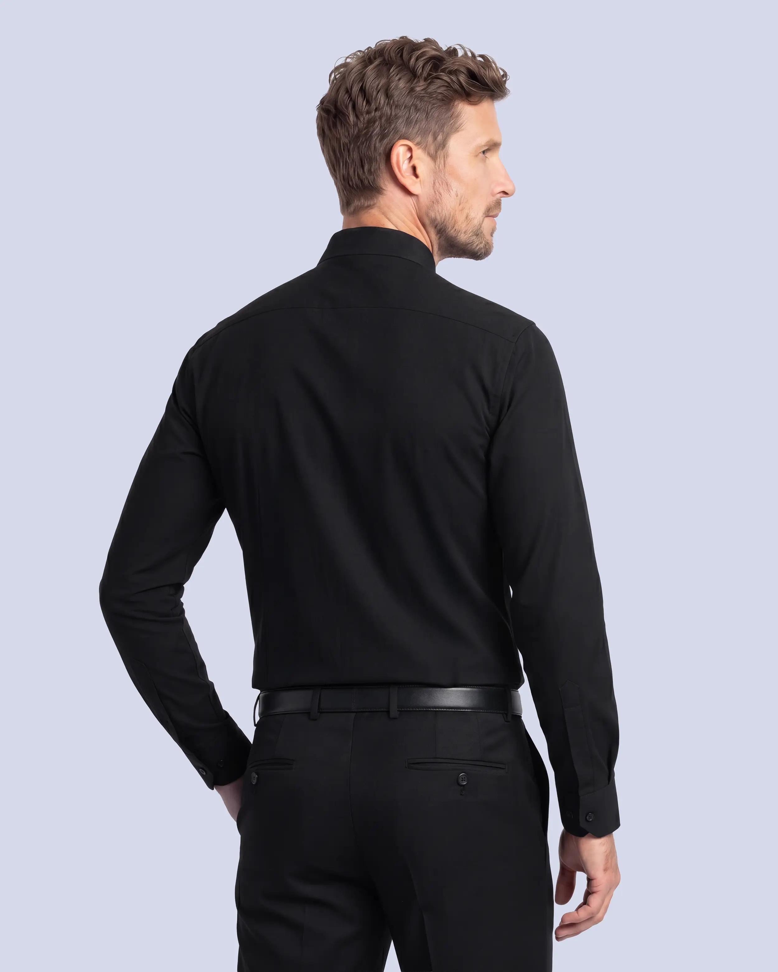 Camisa de vestir lenzing modal en color negro