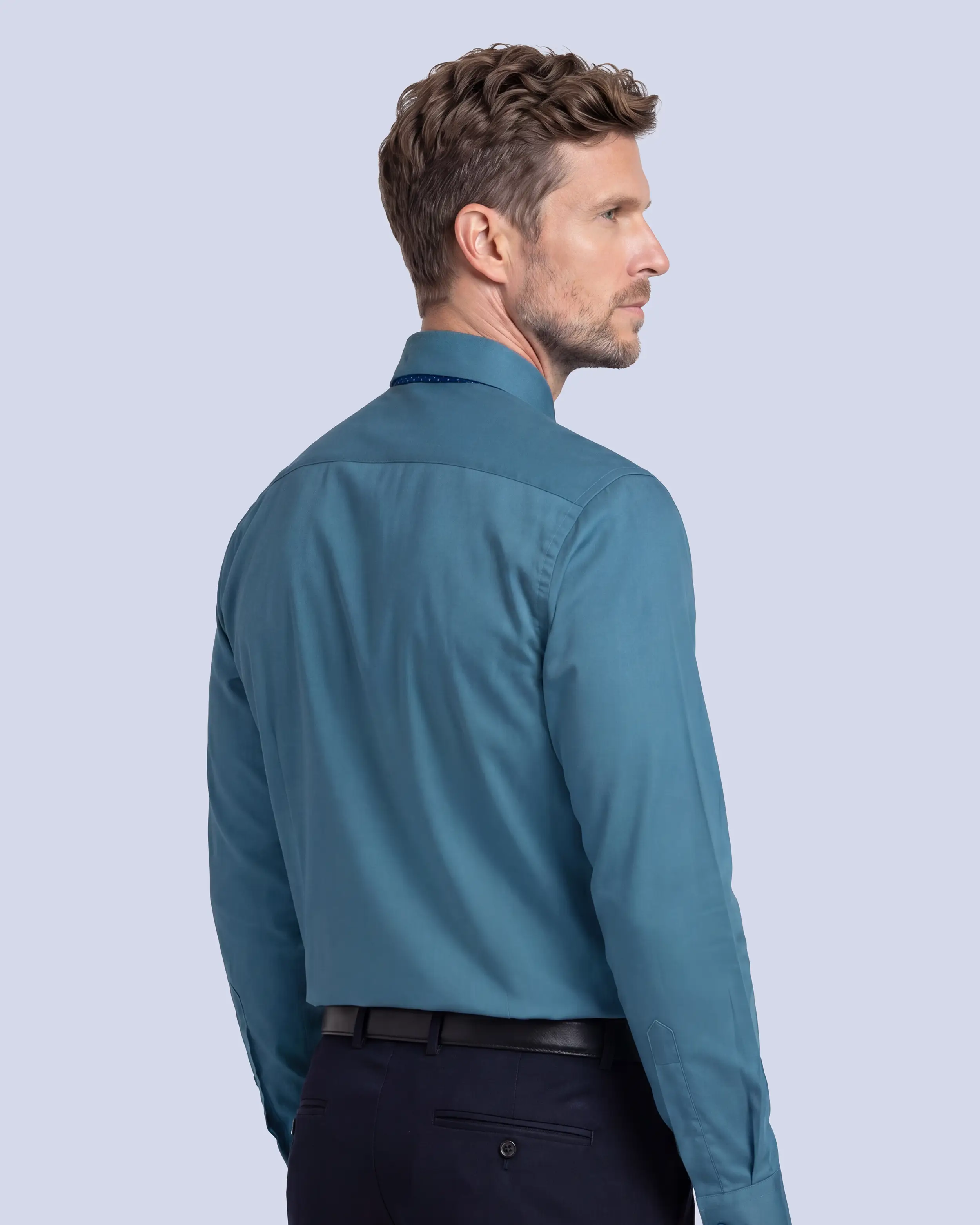 Camisa de vestir lenzing modal en color verde