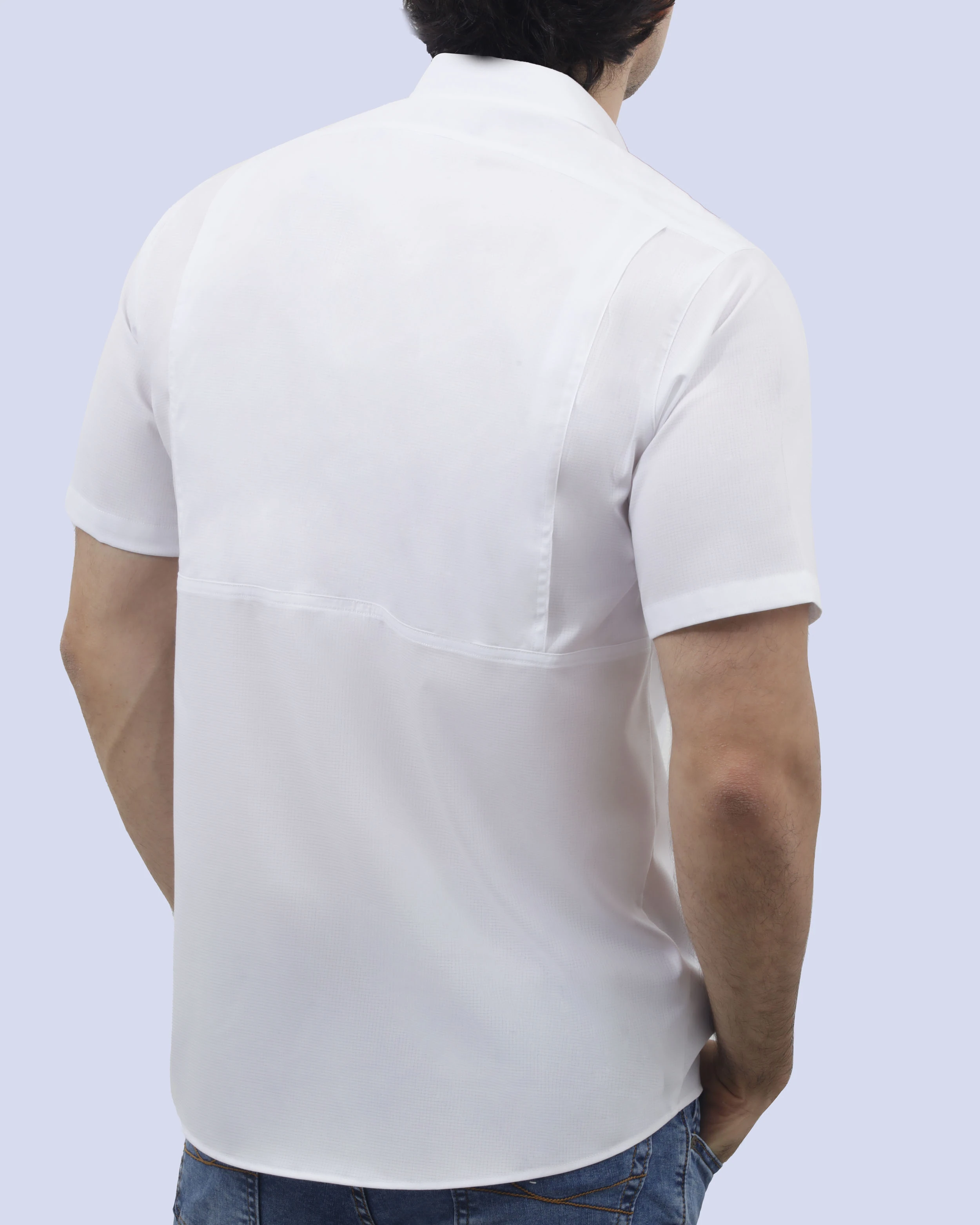 Camisa casual performance life style manga corta blanca