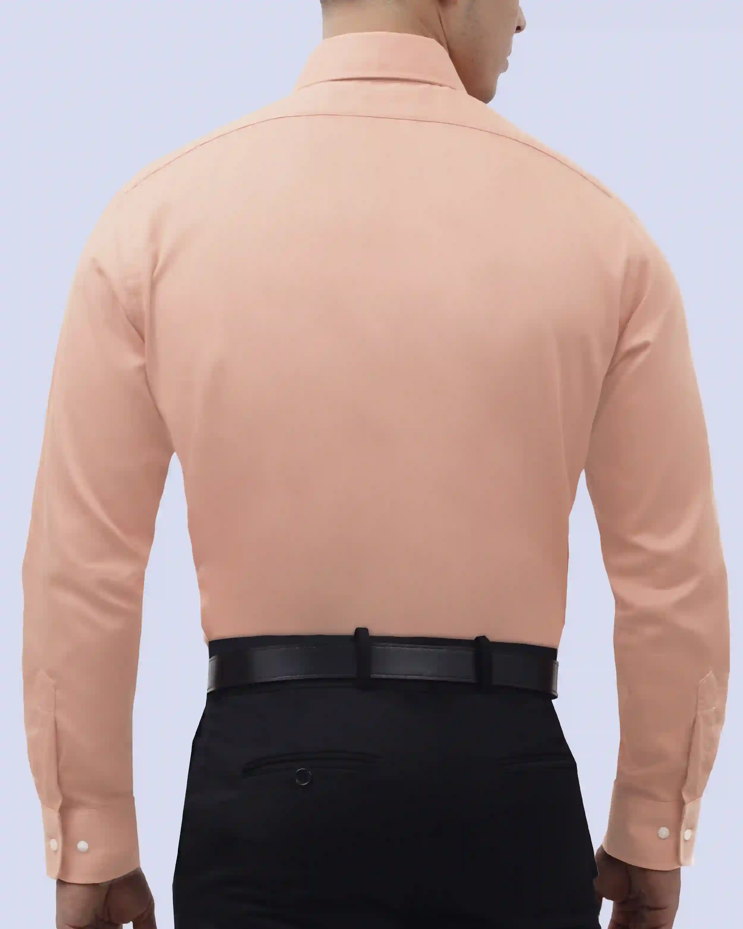 Camisa de vestir lisa slim fit piqué rosada
