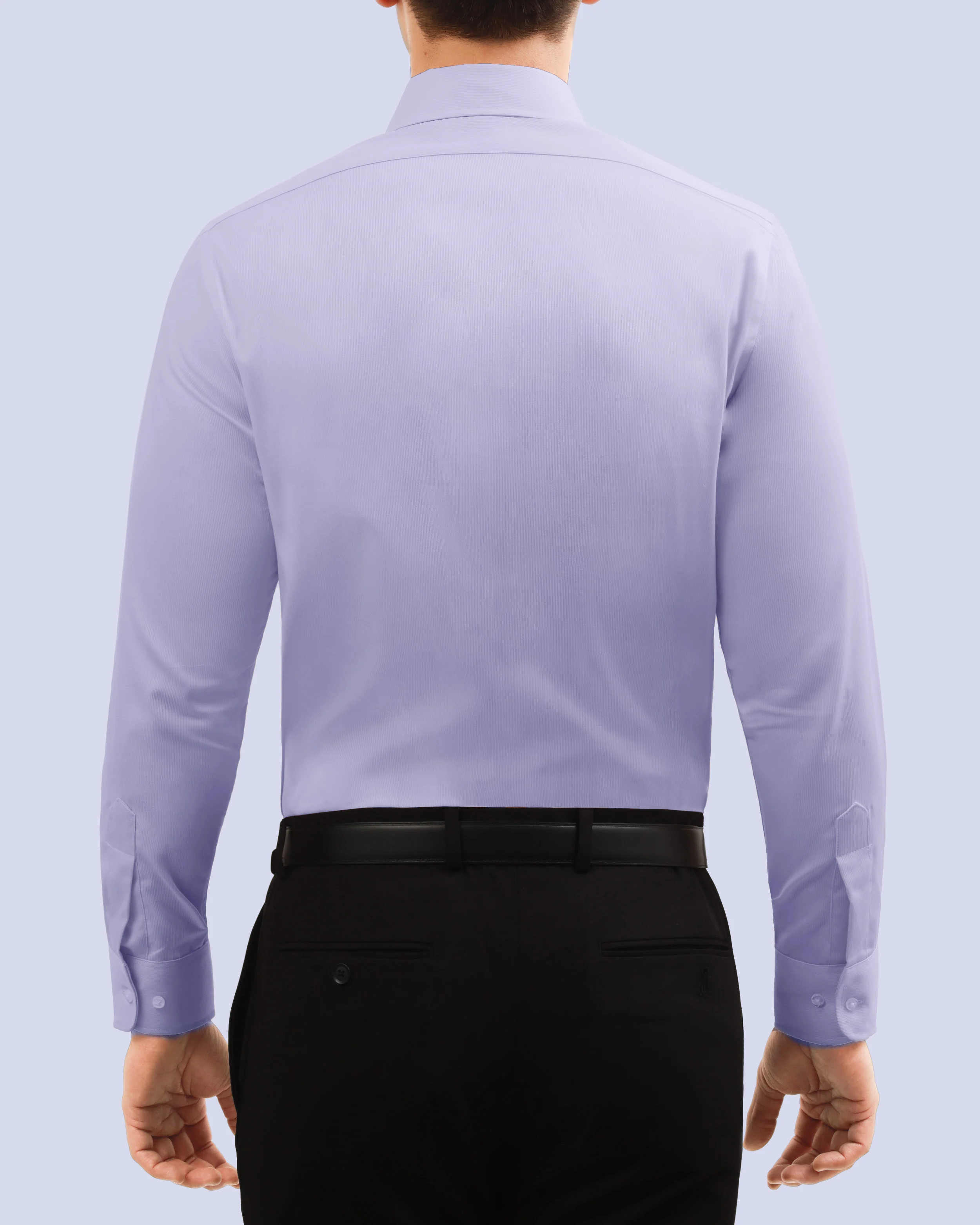 Camisa de vestir lisa slim fit piqué lila