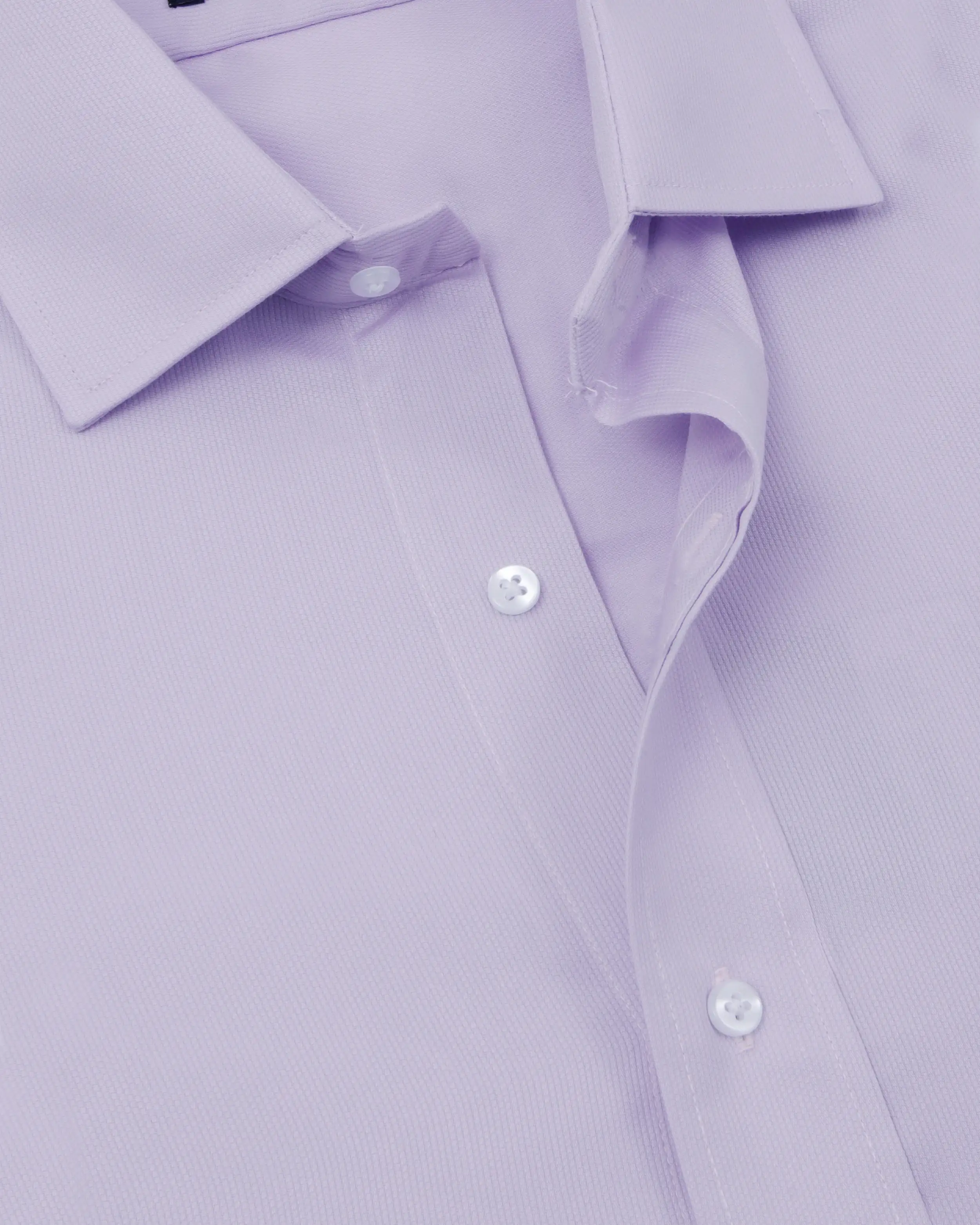 Camisa de vestir piqué lila manga larga