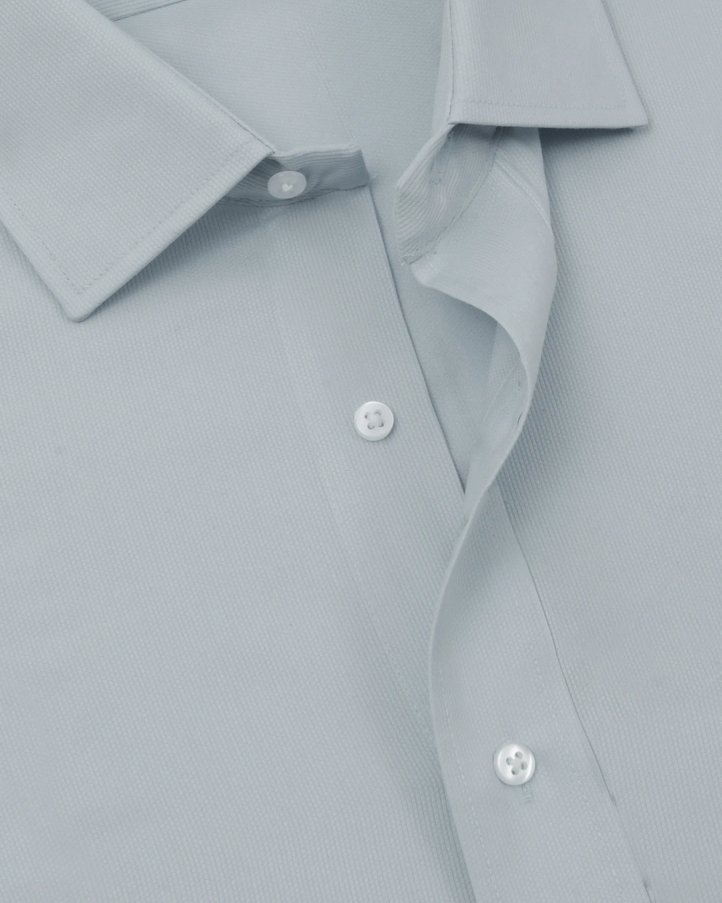 Camisa de vestir piqué gris manga larga