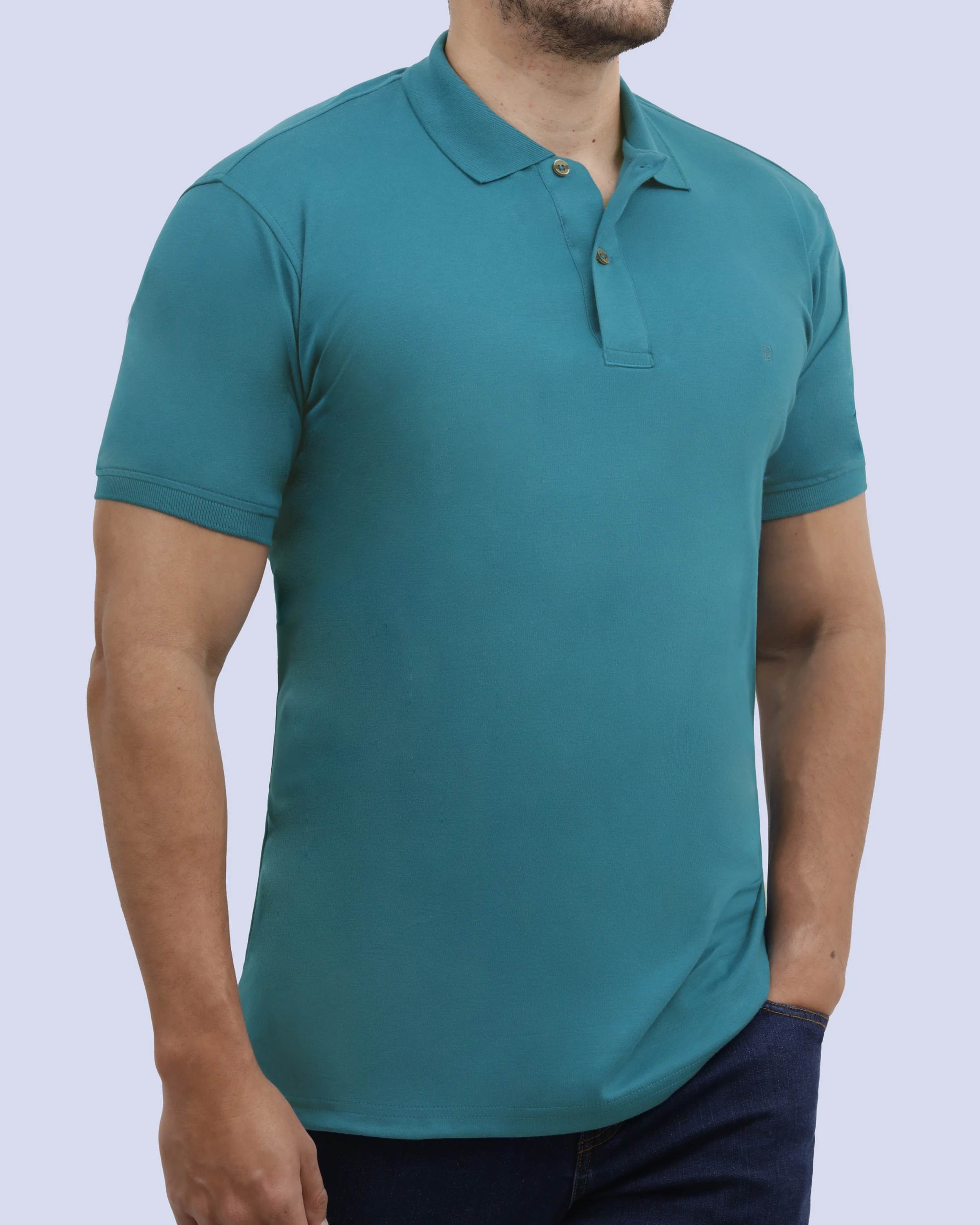 Camisa sport premium cotton d+ turquesa