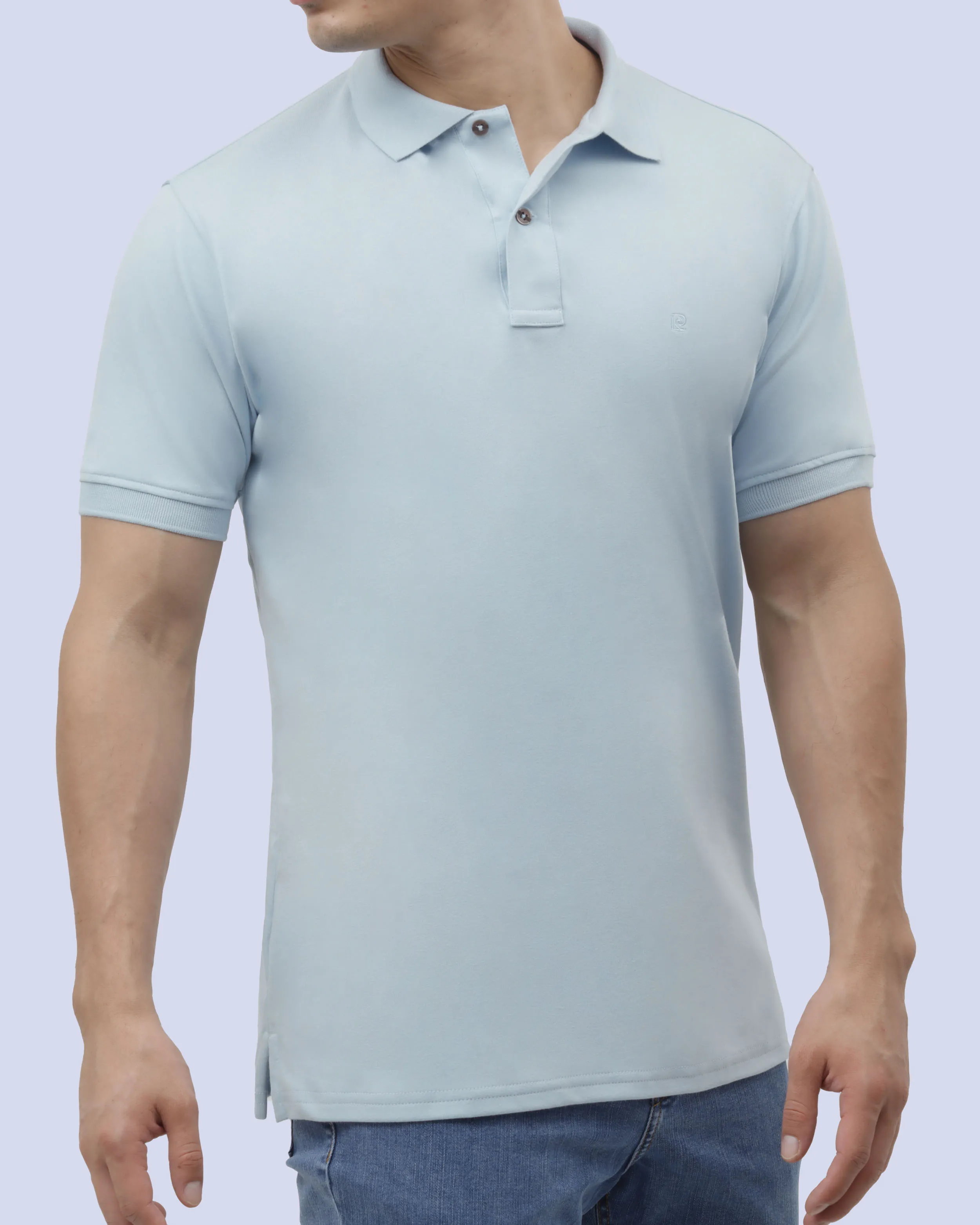 Camisa sport premium cotton d+ celeste