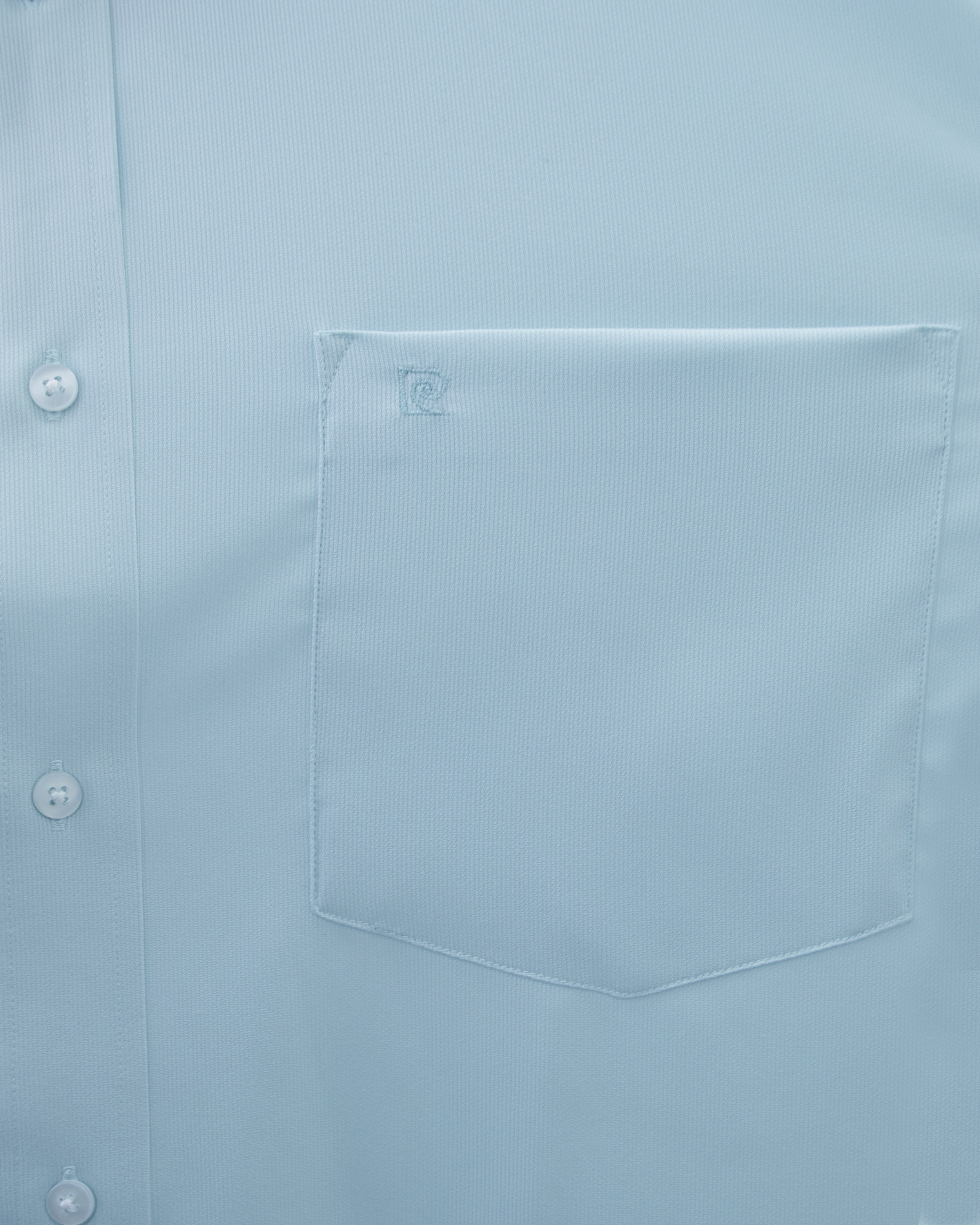 Camisa de vestir slim fit celeste piqué premium bambú stretch