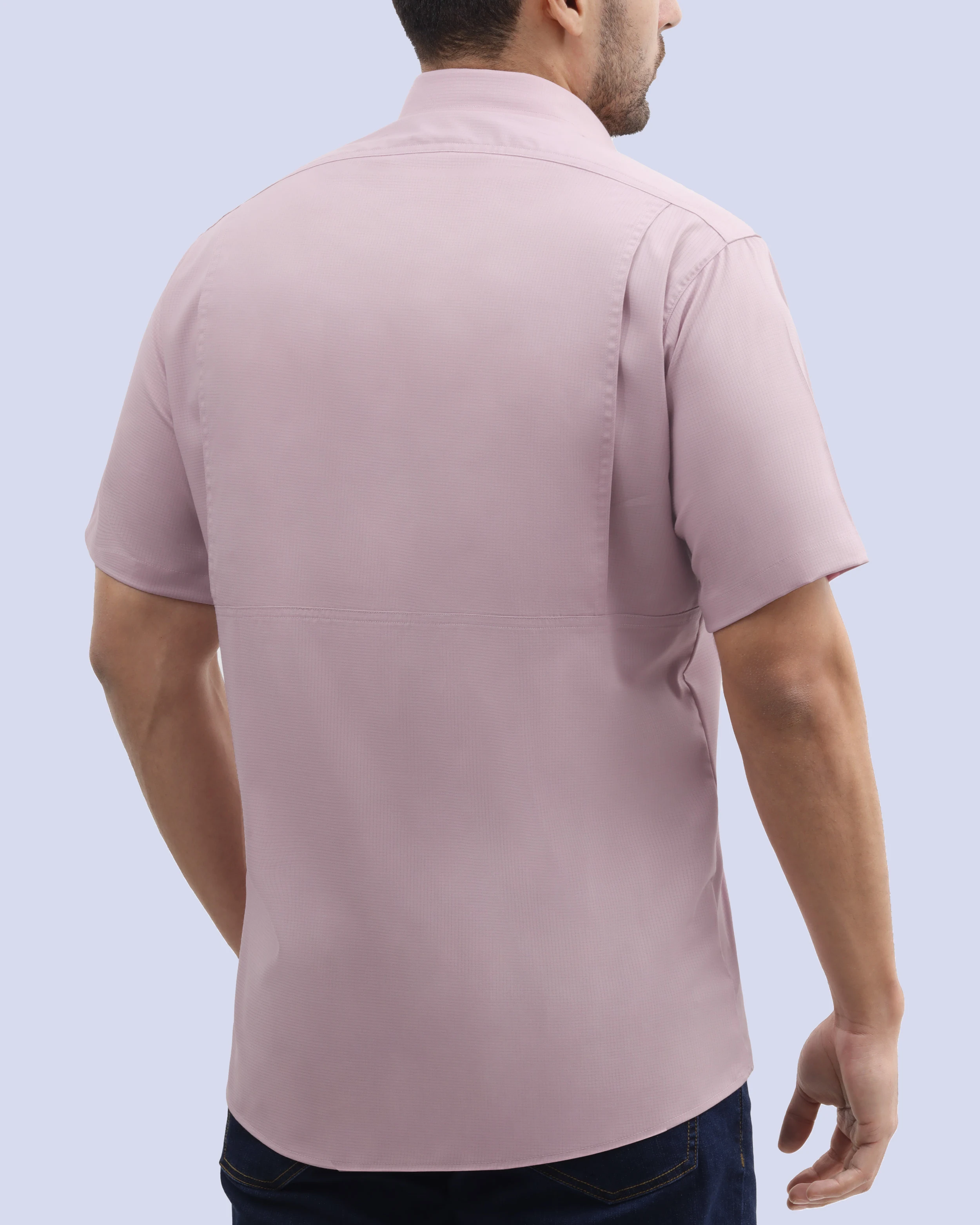 Camisa casual performance life style manga corta rosado vieja