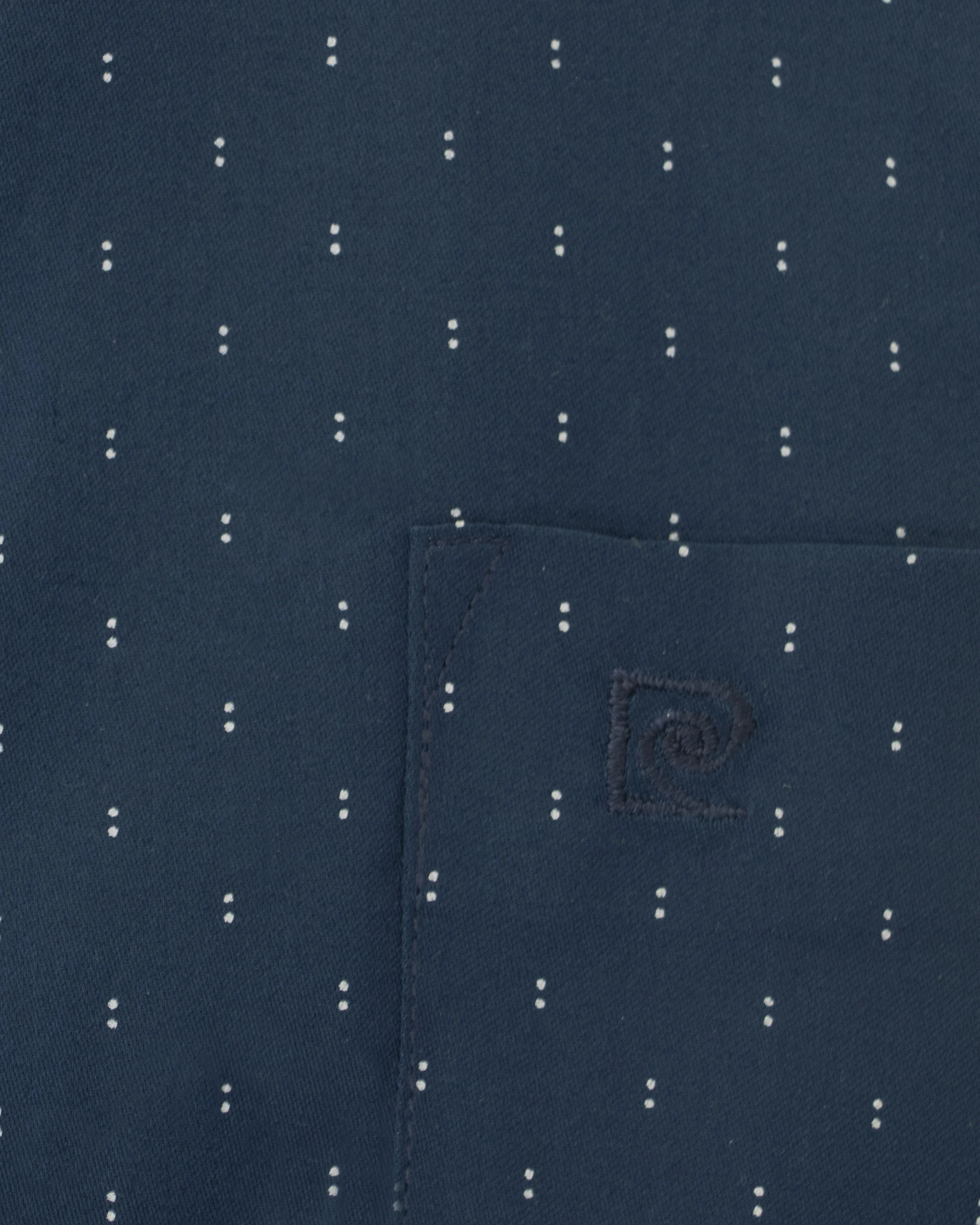 Camisa de vestir slim fit satín print turquesa