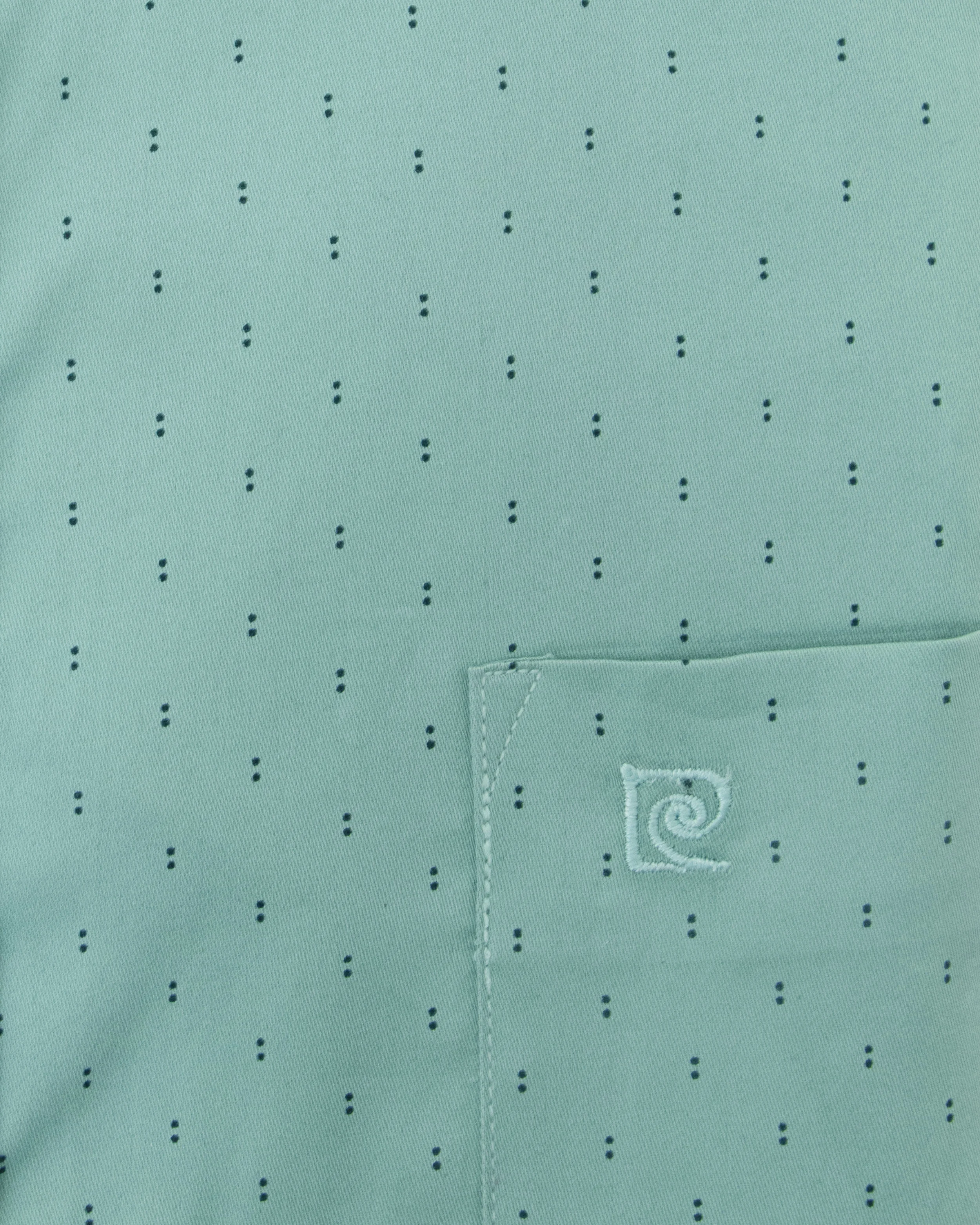 Camisa de vestir slim fit satín print verde