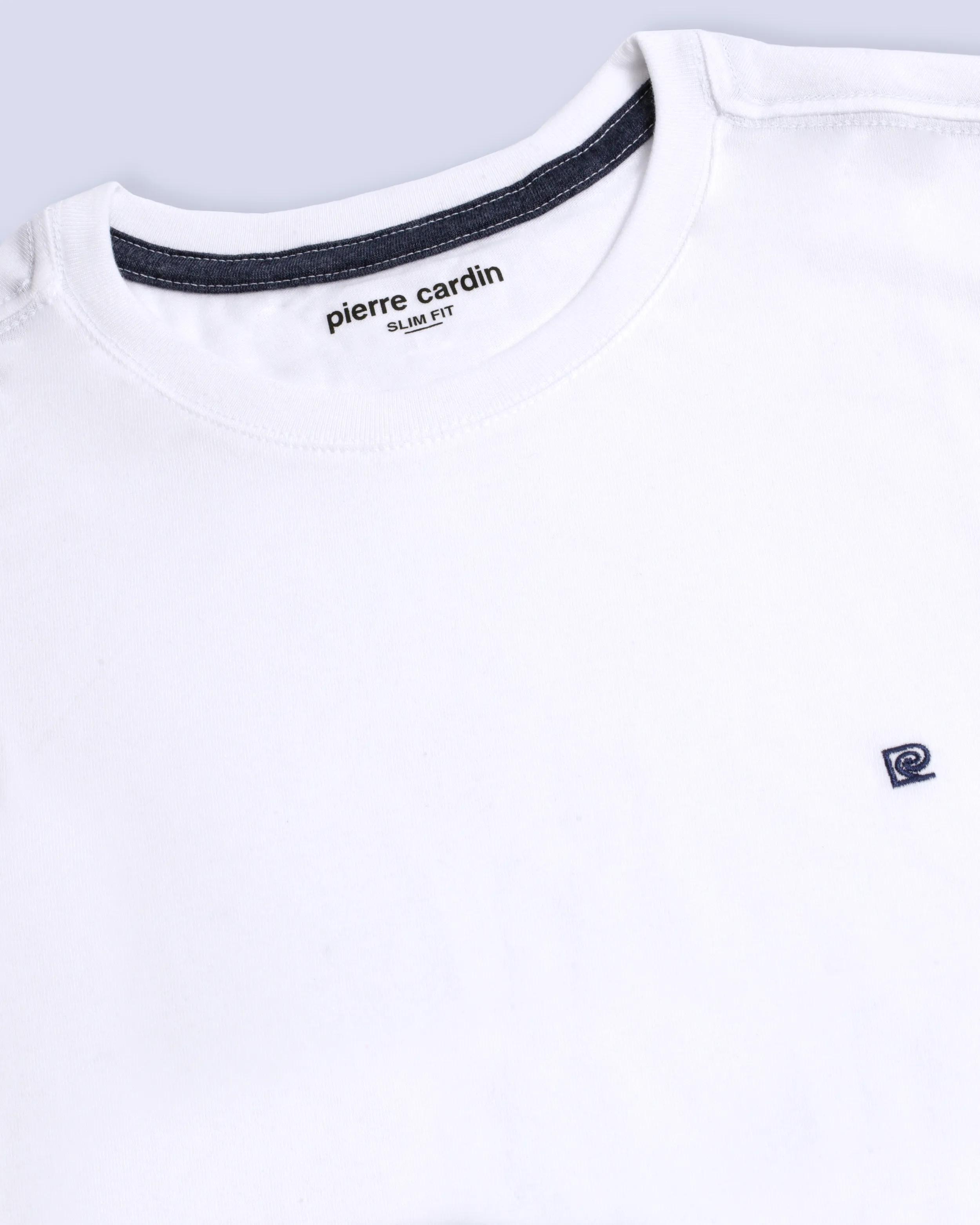 Camiseta cuello redondo lisa manga corta blanca