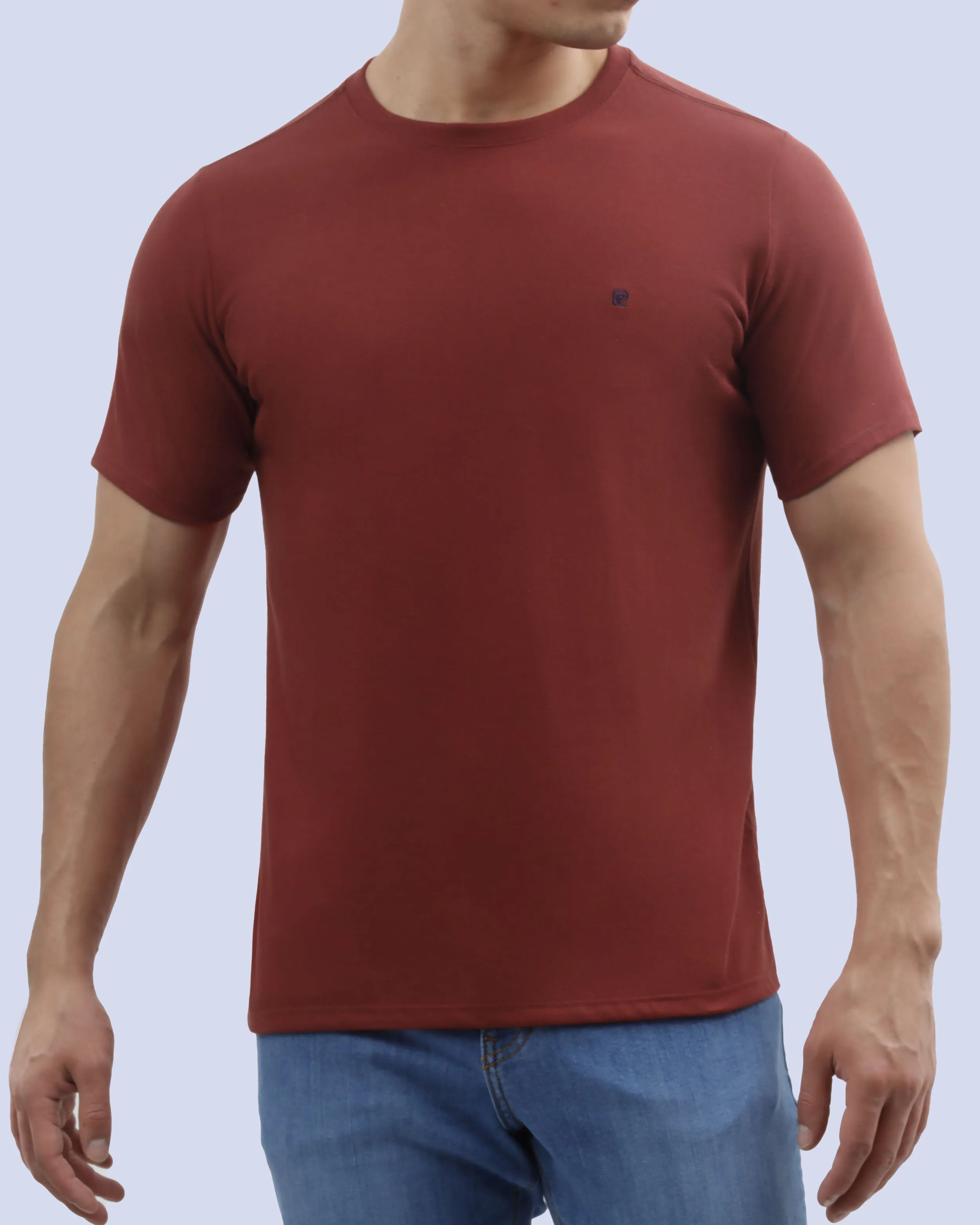 Camiseta cuello redondo lisa manga corta roja