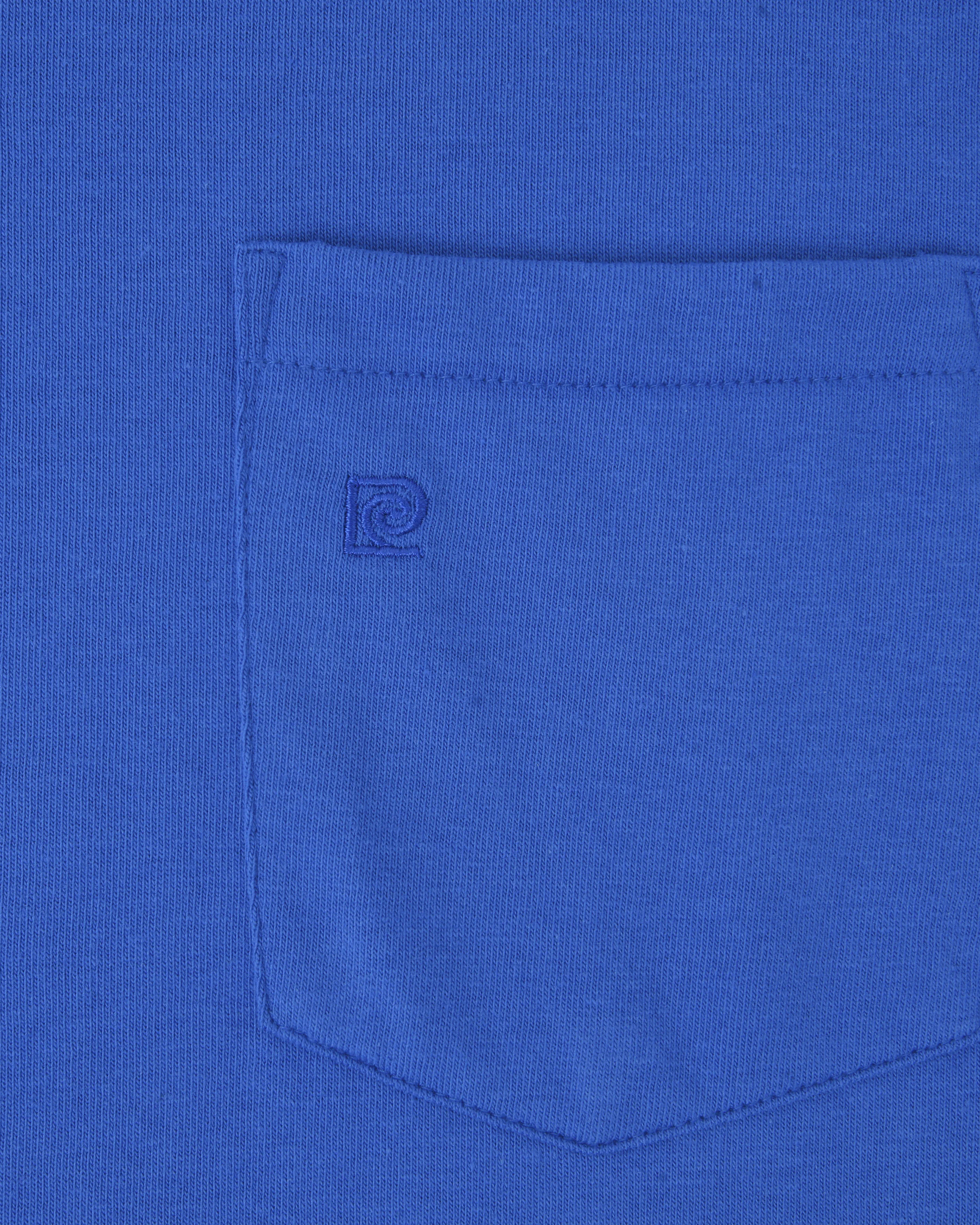 Camiseta cuello redondo lisa manga corta azul