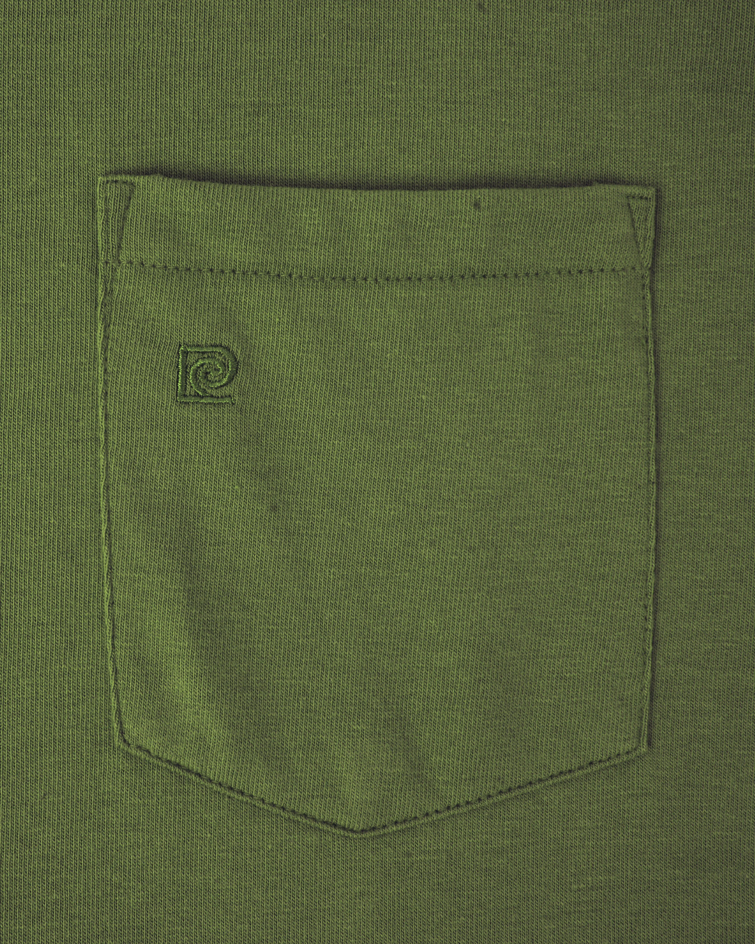 Camiseta cuello redondo lisa manga corta verde