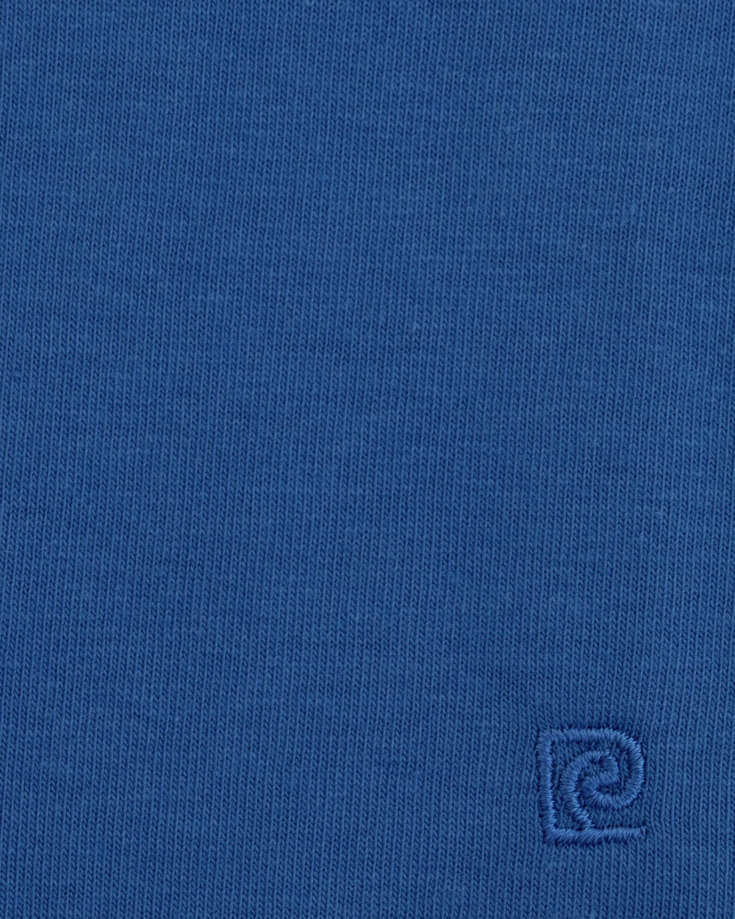 Camiseta cuello redondo lisa manga corta azul