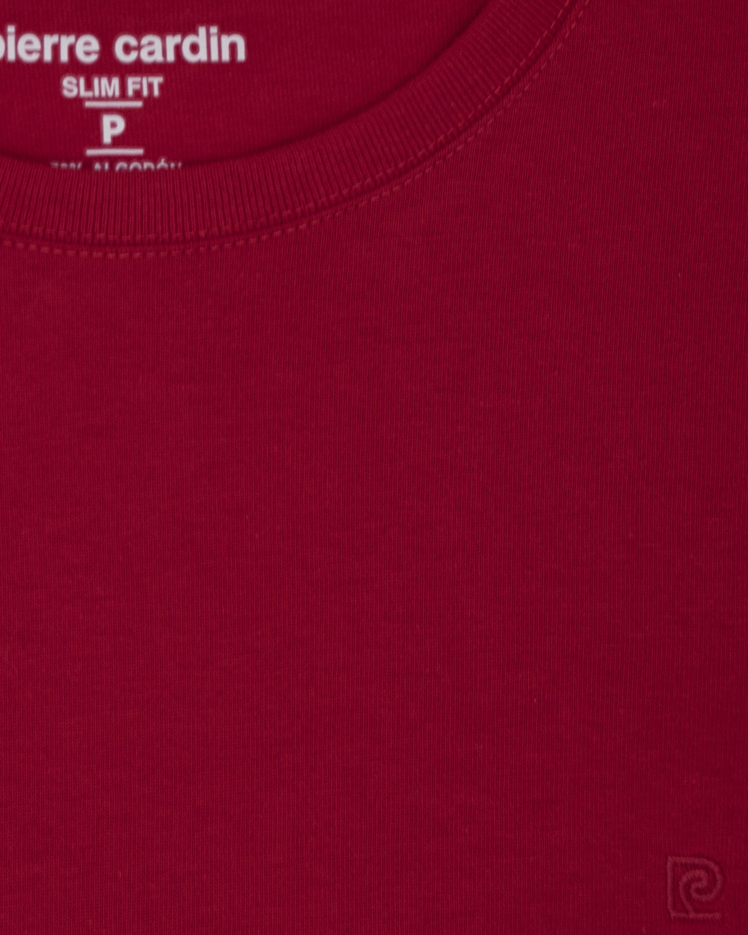 Camiseta cuello redondo lisa manga corta roja