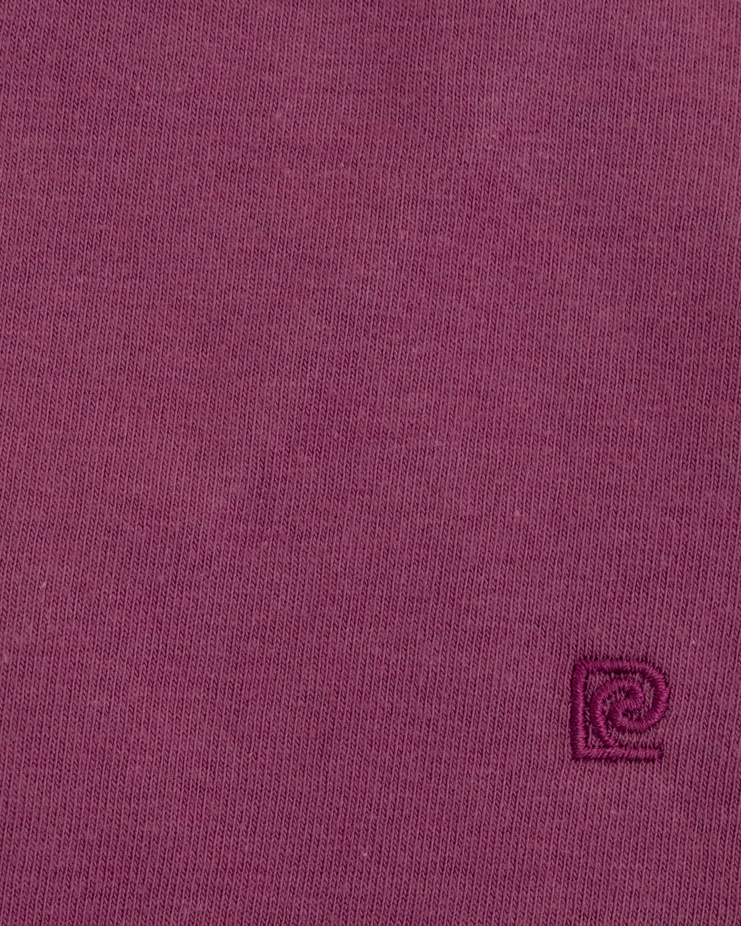 Camiseta cuello redondo lisa manga corta vino