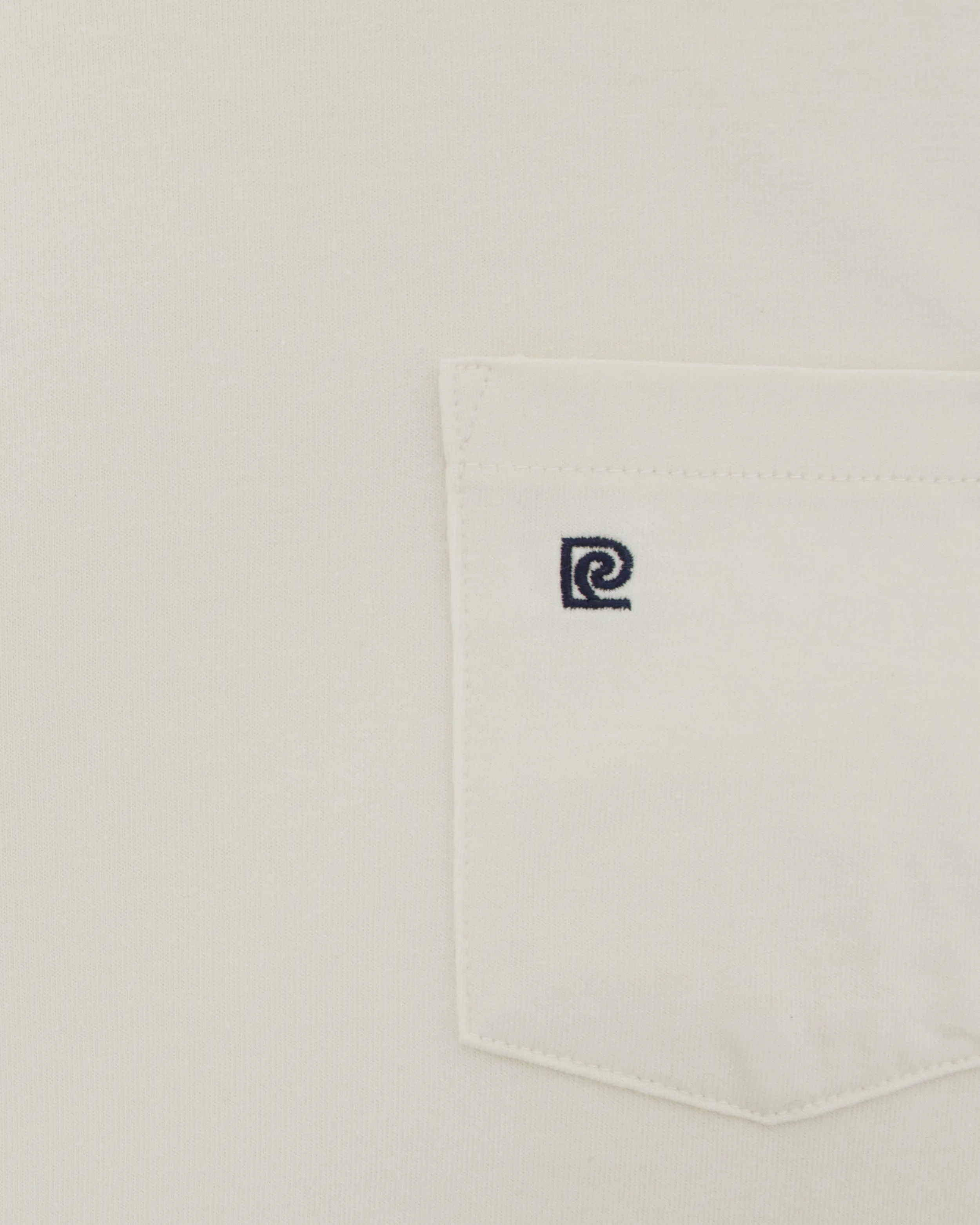 Camiseta cuello redondo lisa manga corta blanco crema