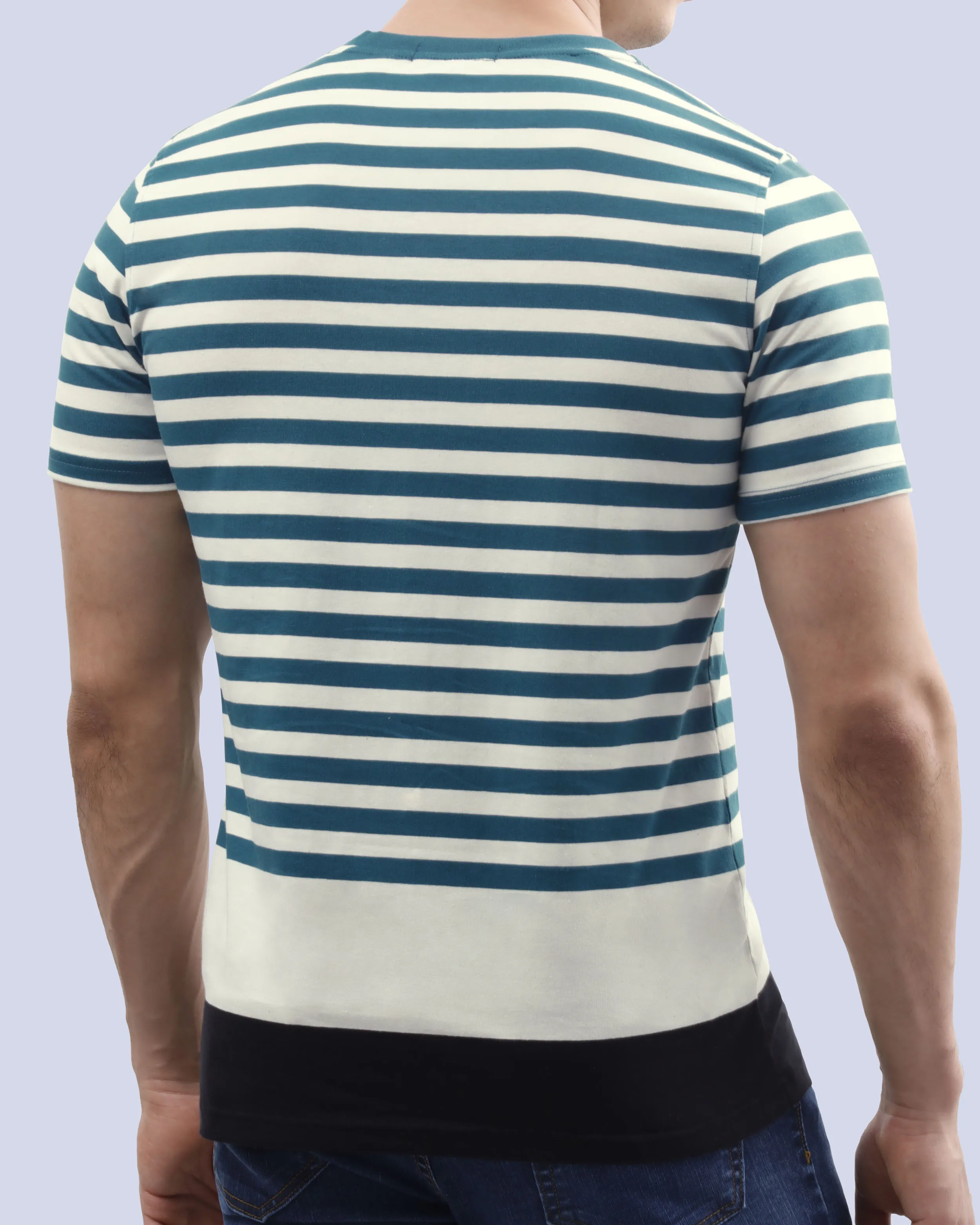 Camiseta cuello redondo diseño slim fit manga corta multicolor