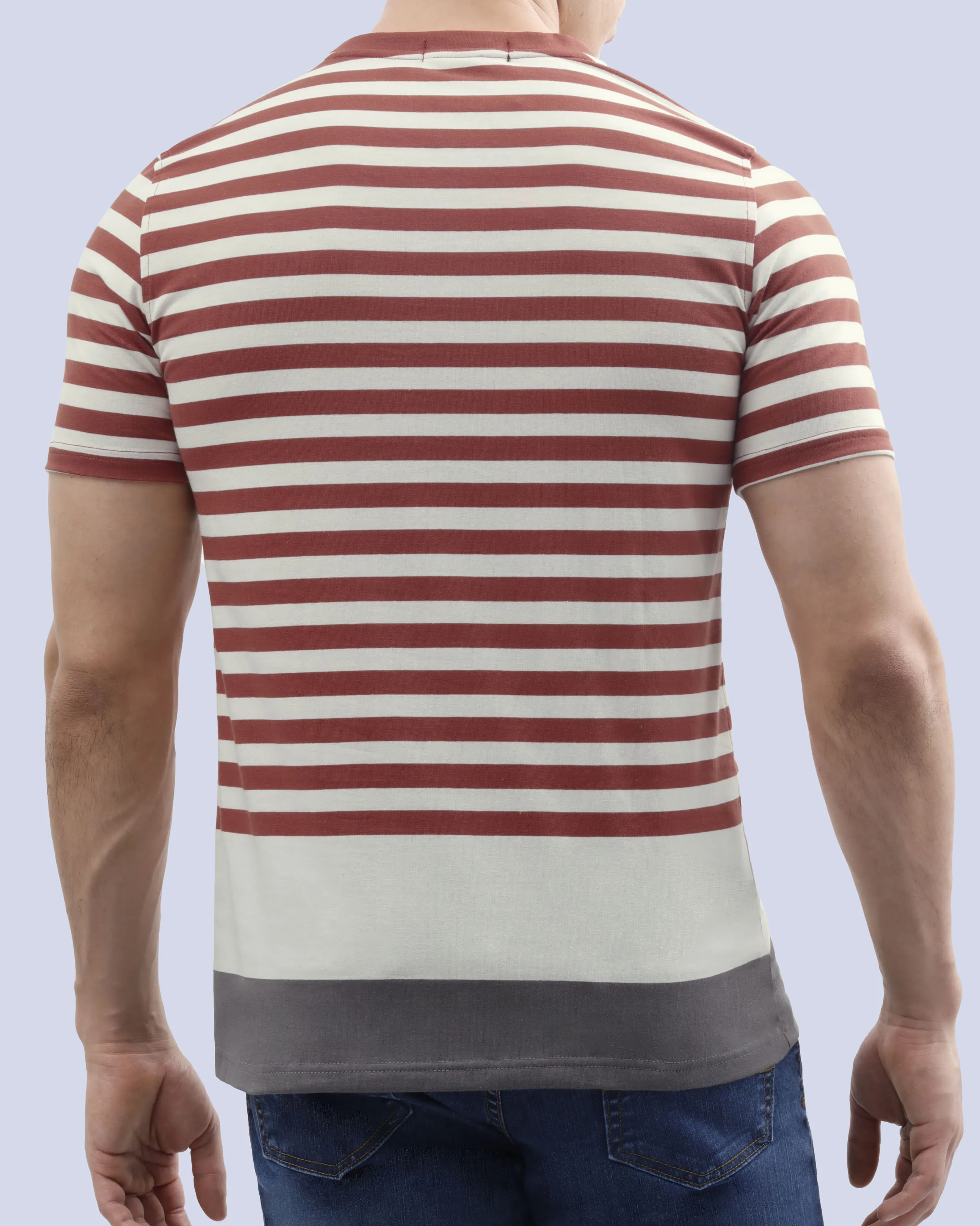Camiseta cuello redondo diseño slim fit manga corta multicolor