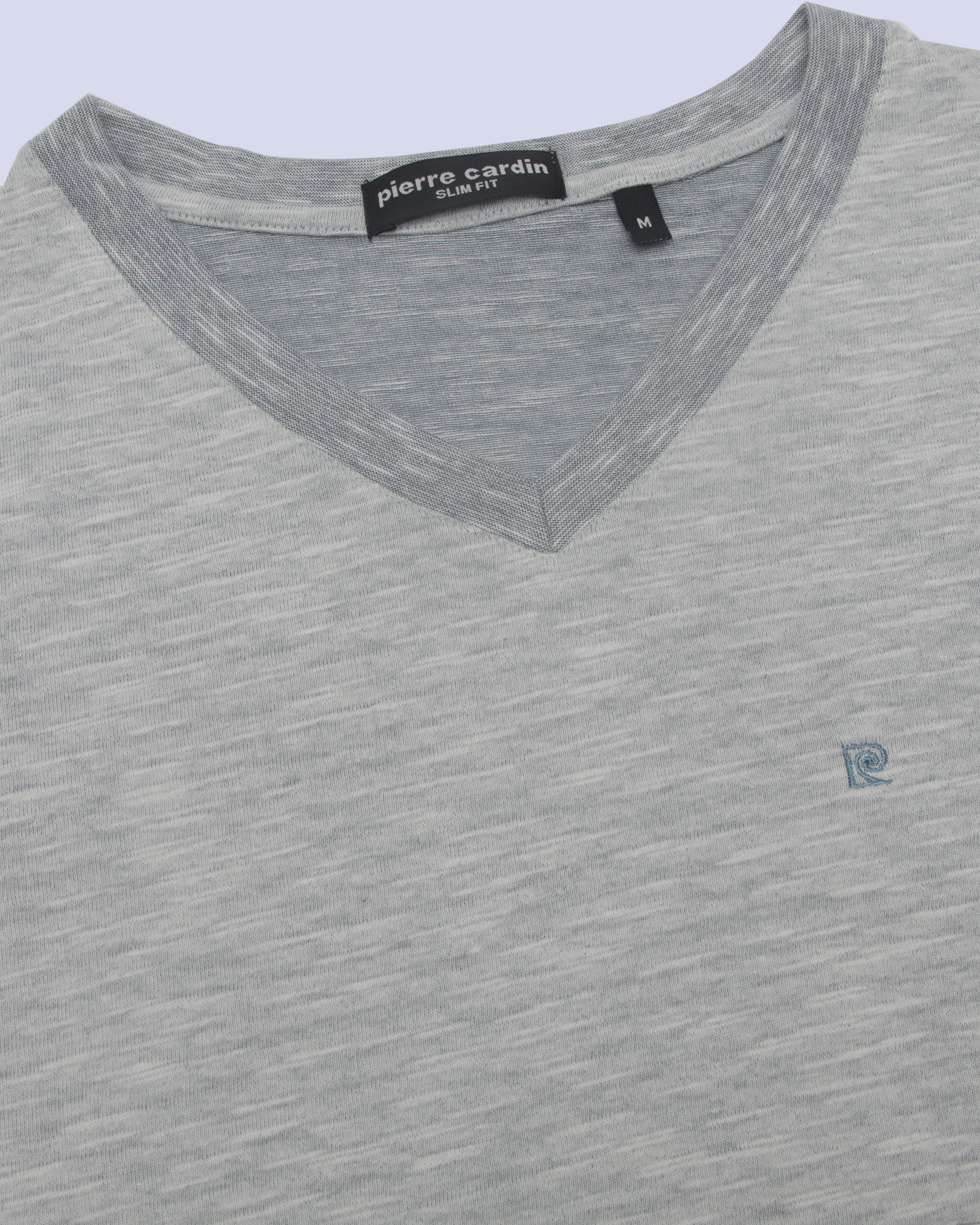 Camiseta cuello redondo diseño slim fit manga corta gris