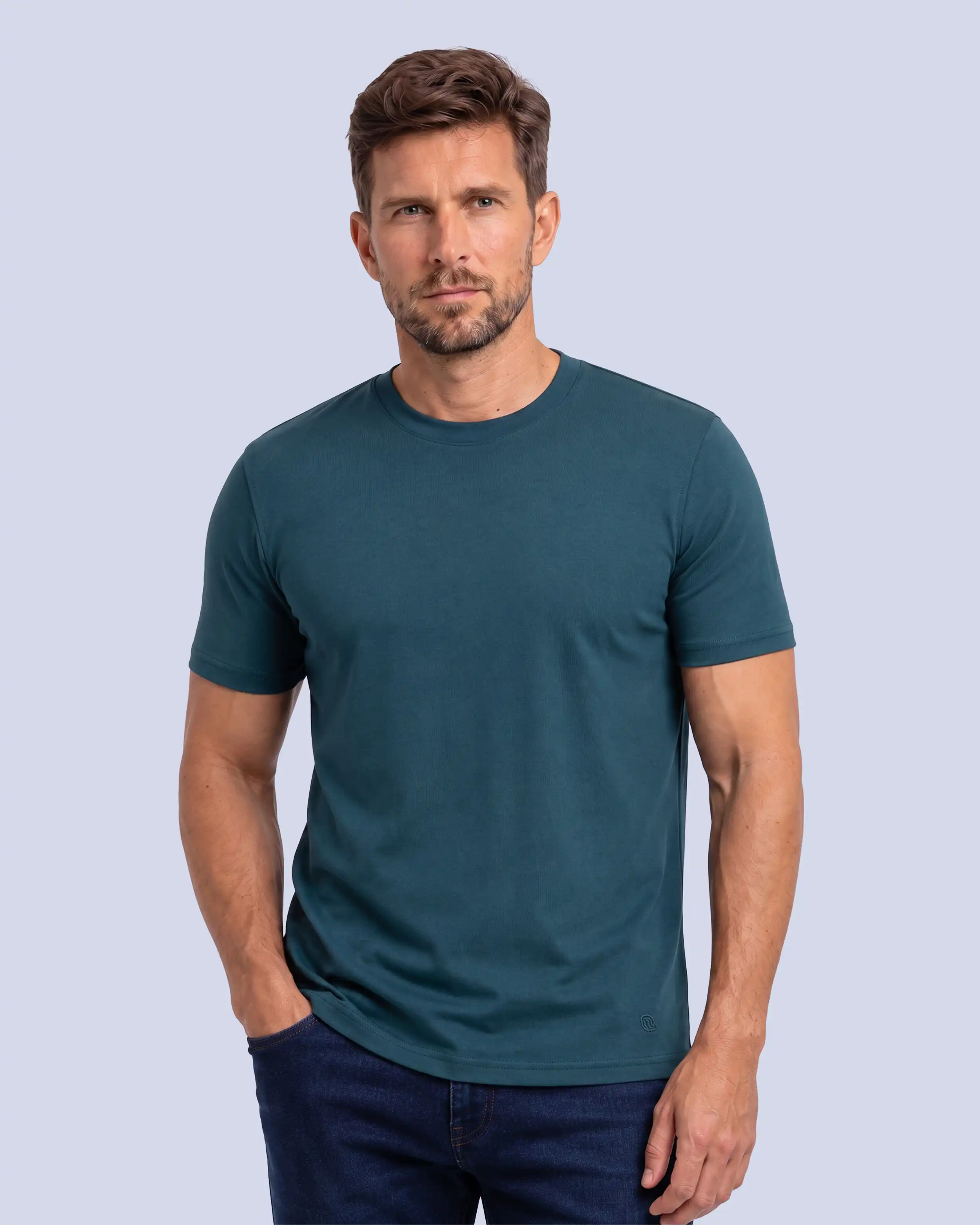 Camiseta premium cotton d+ verde oscuro