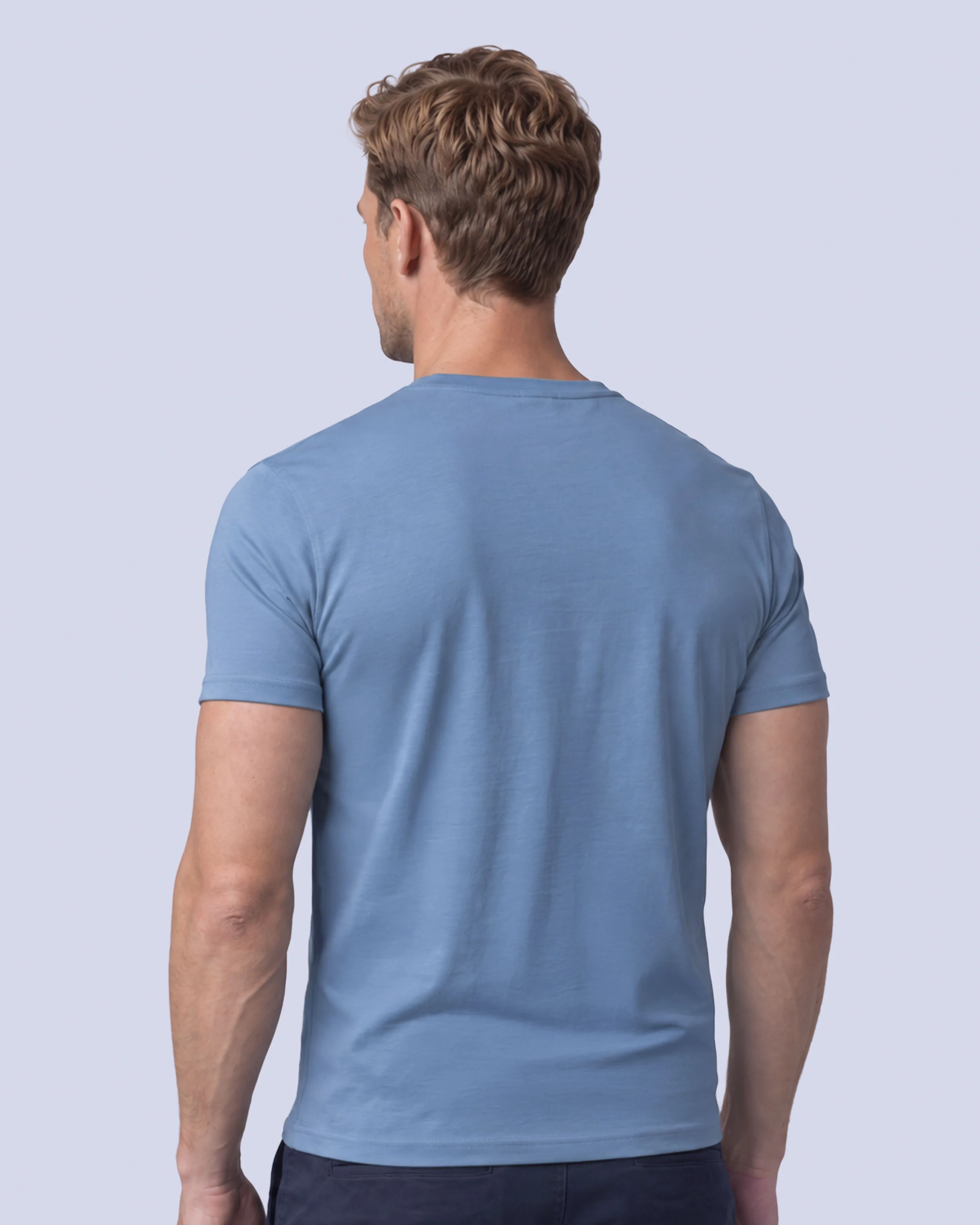 Camiseta premium cotton d+ celeste