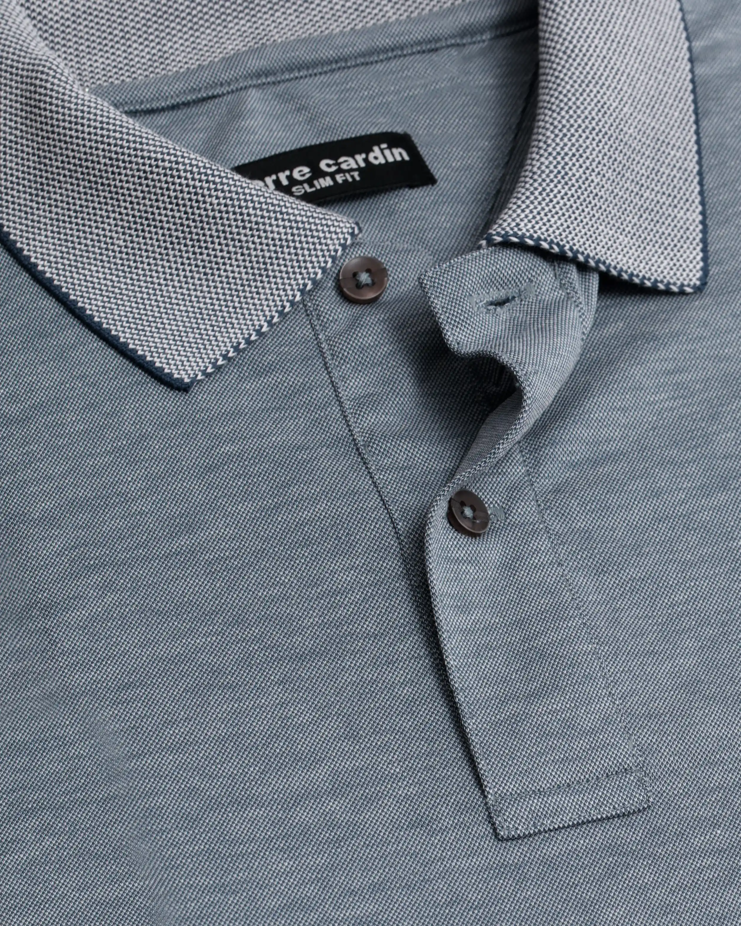 Camisa sport diseño slim fit manga corta azul