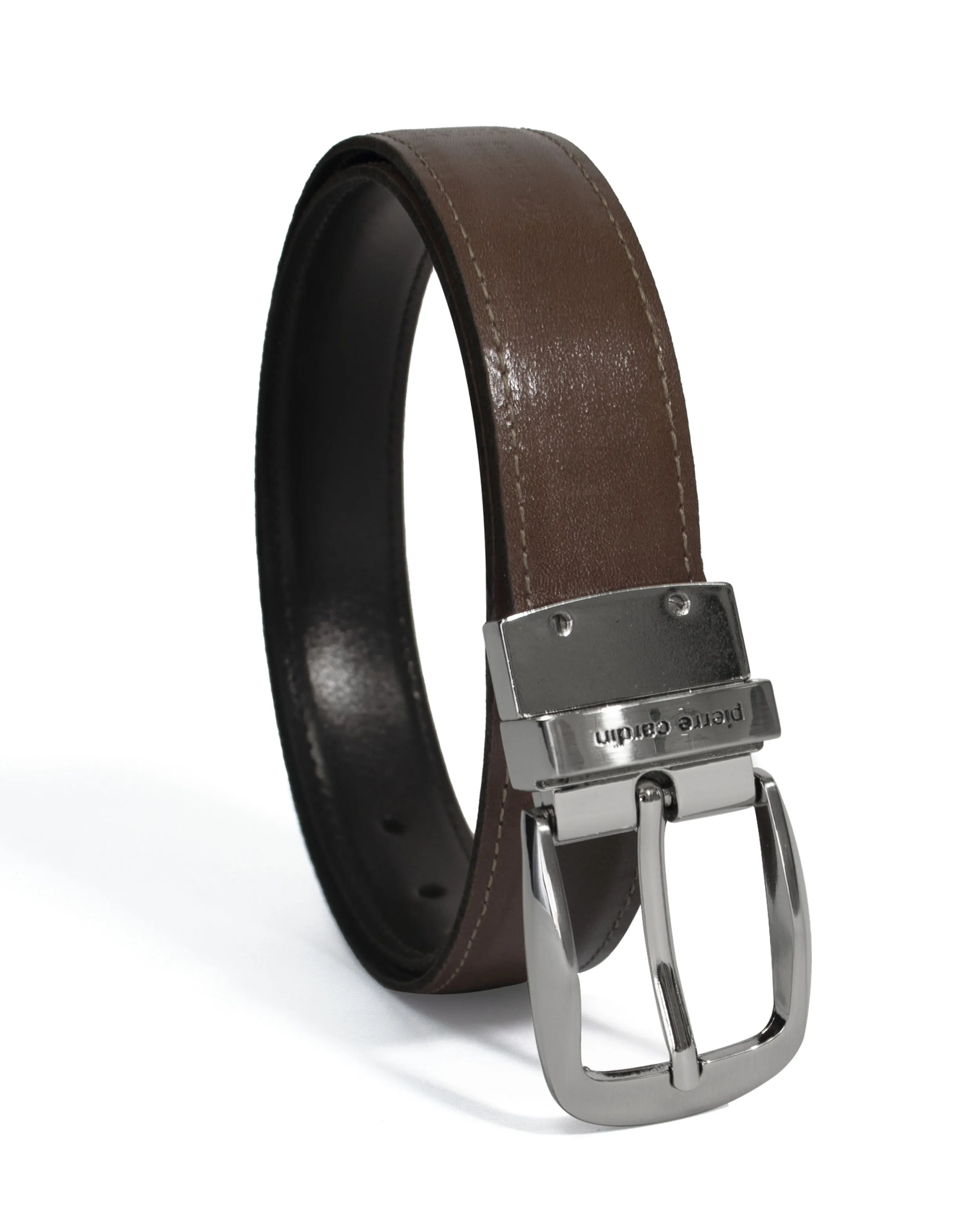 Cinturón de vestir reversible negro