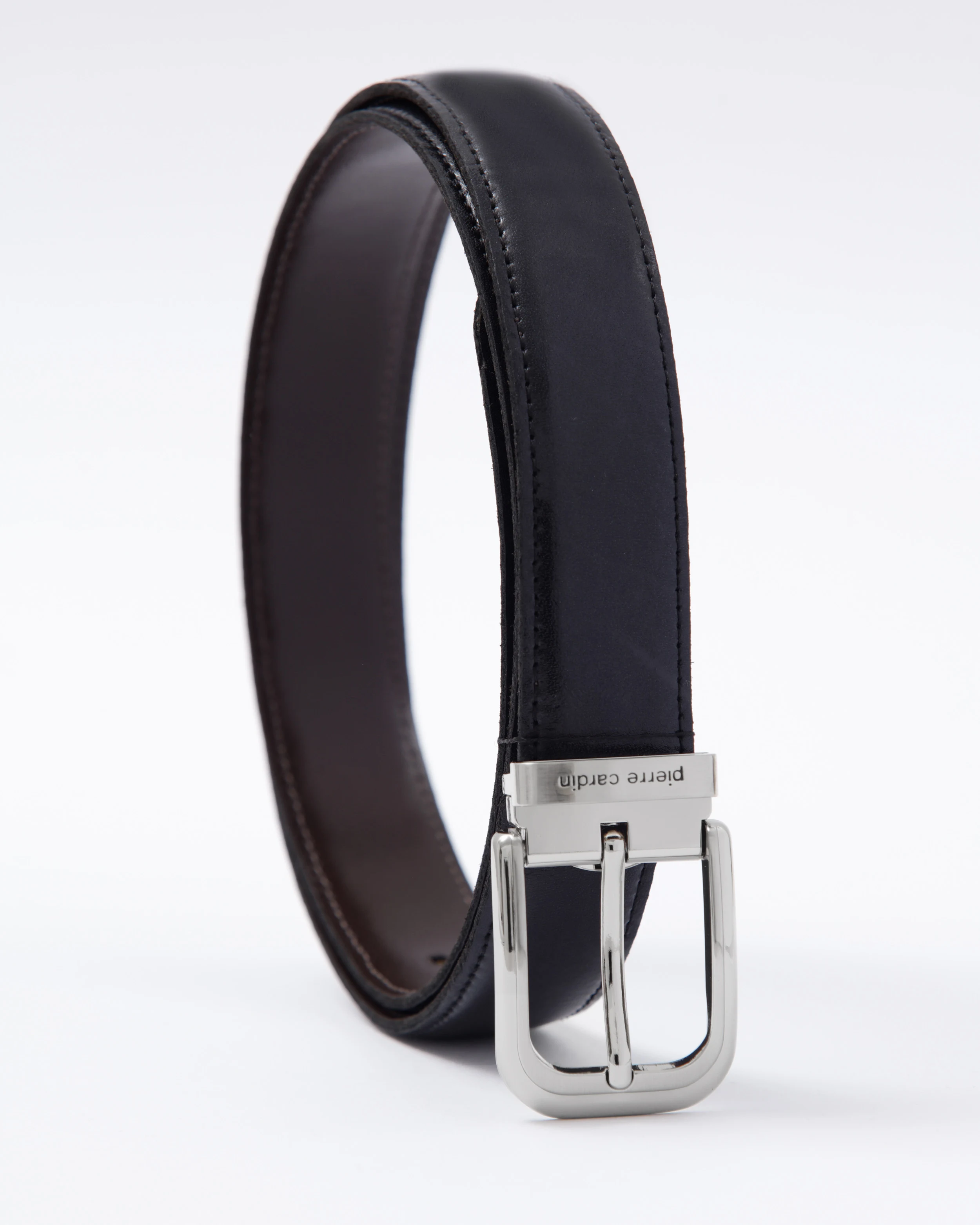 Cinturón de vestir reversible negro