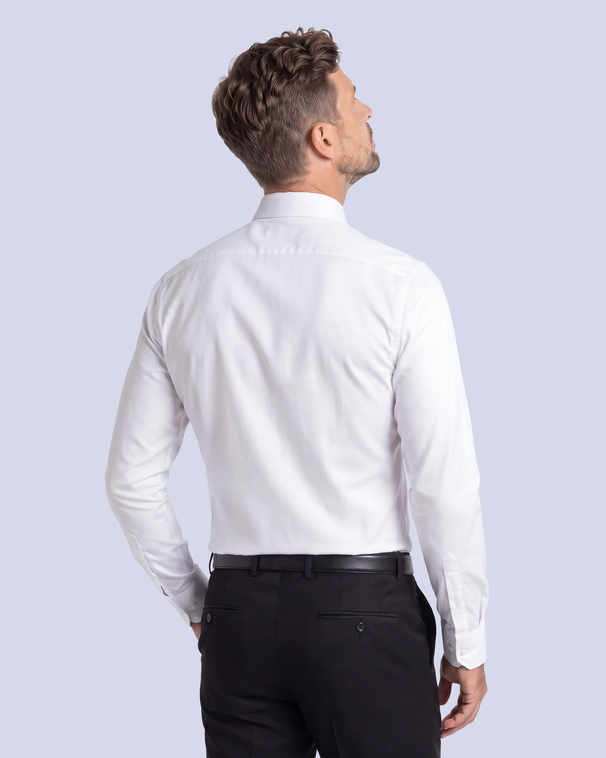 Camisa de vestir luxe modal blanca