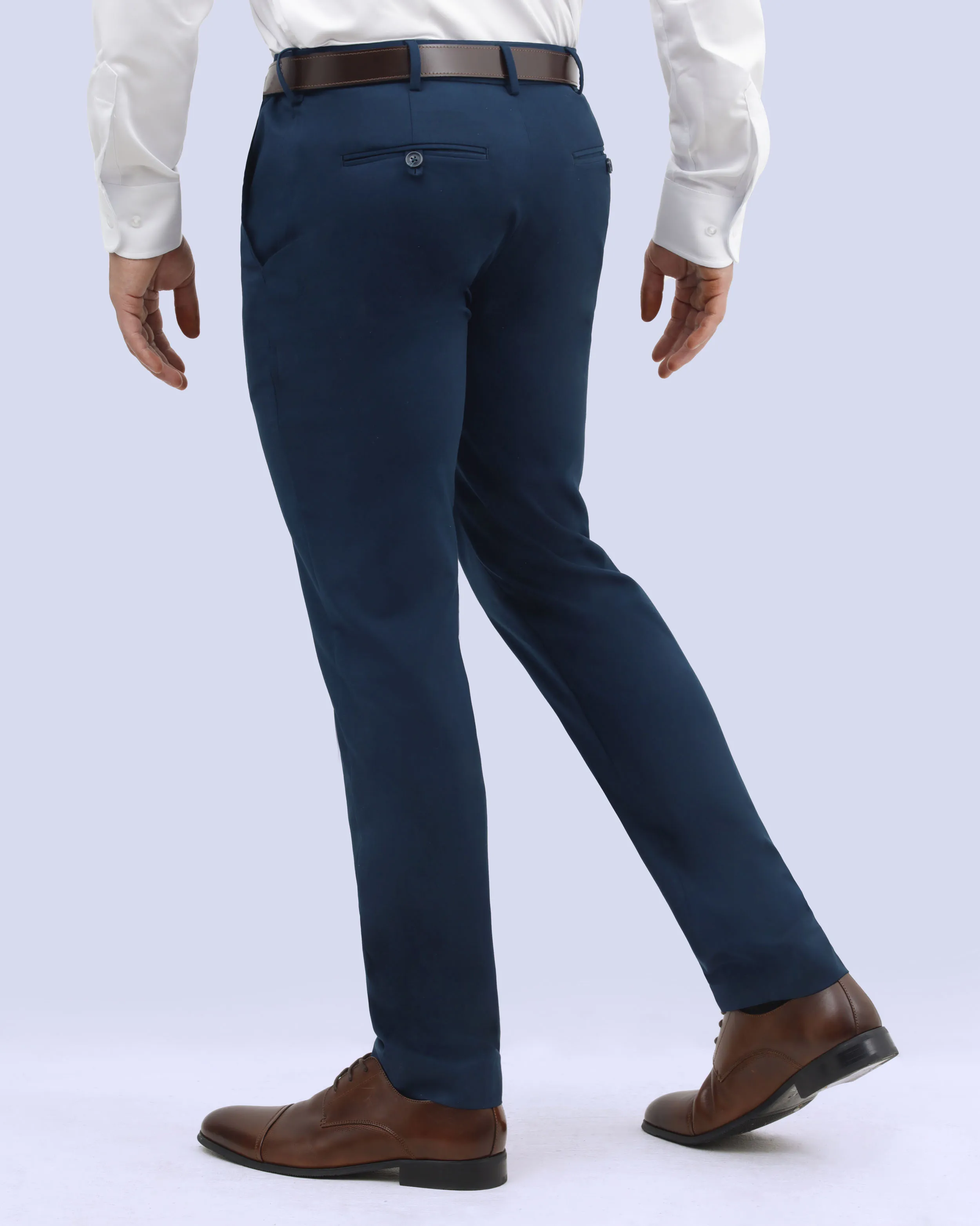 Pantalón vestir slim fit azul cintura expandible savane