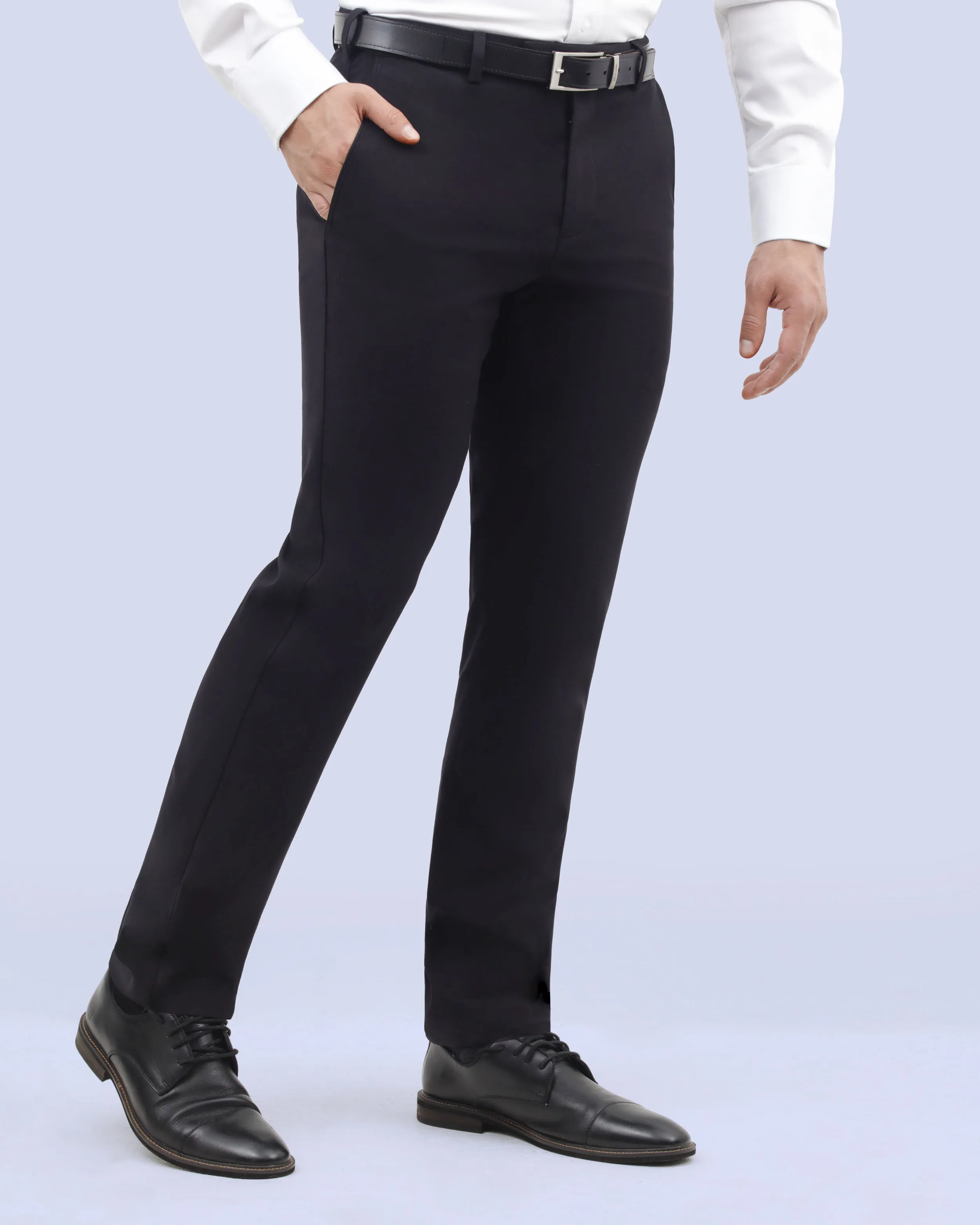Pantalón vestir slim fit negro cintura expandible savane