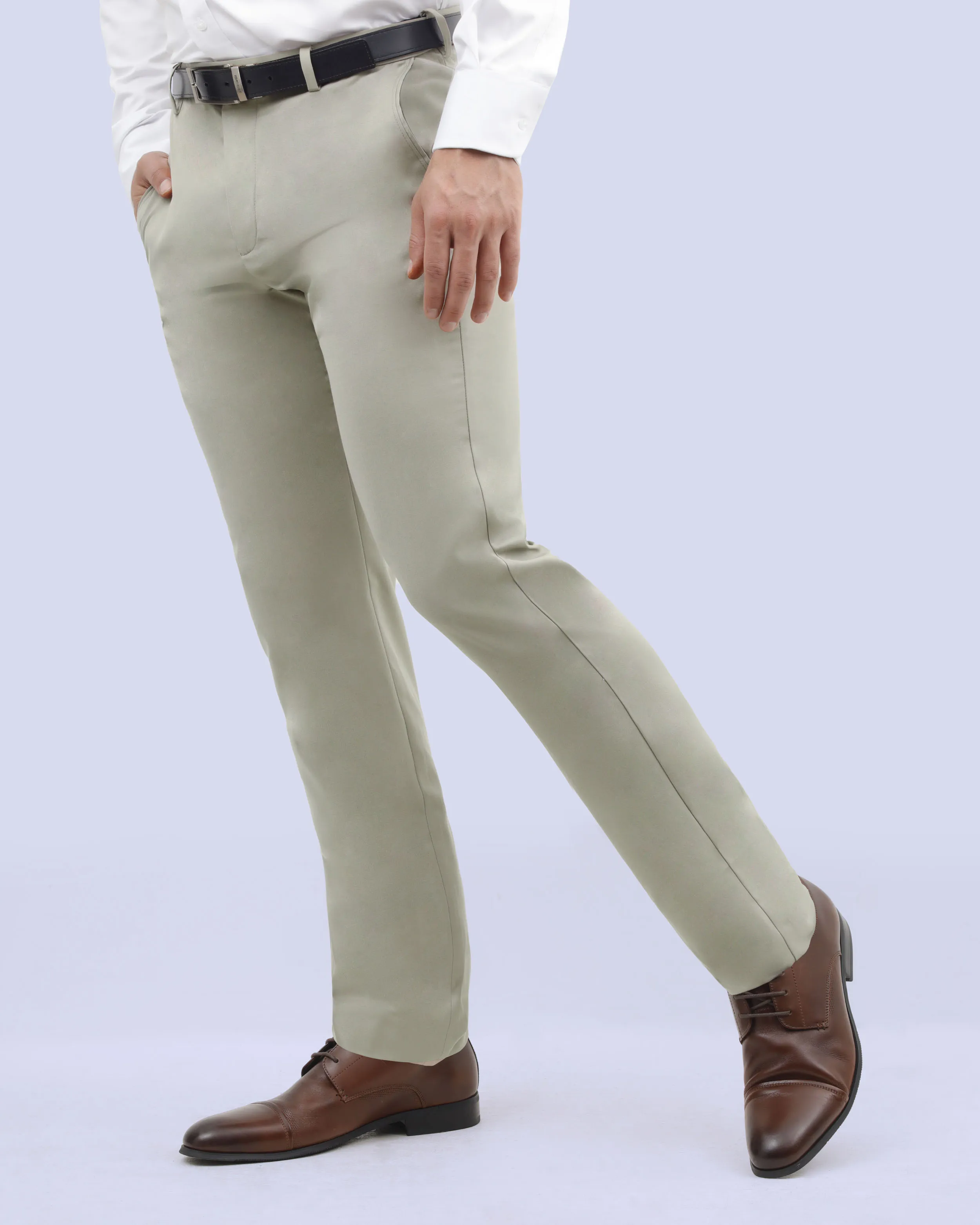 Pantalón vestir slim fit beige cintura expandible savane