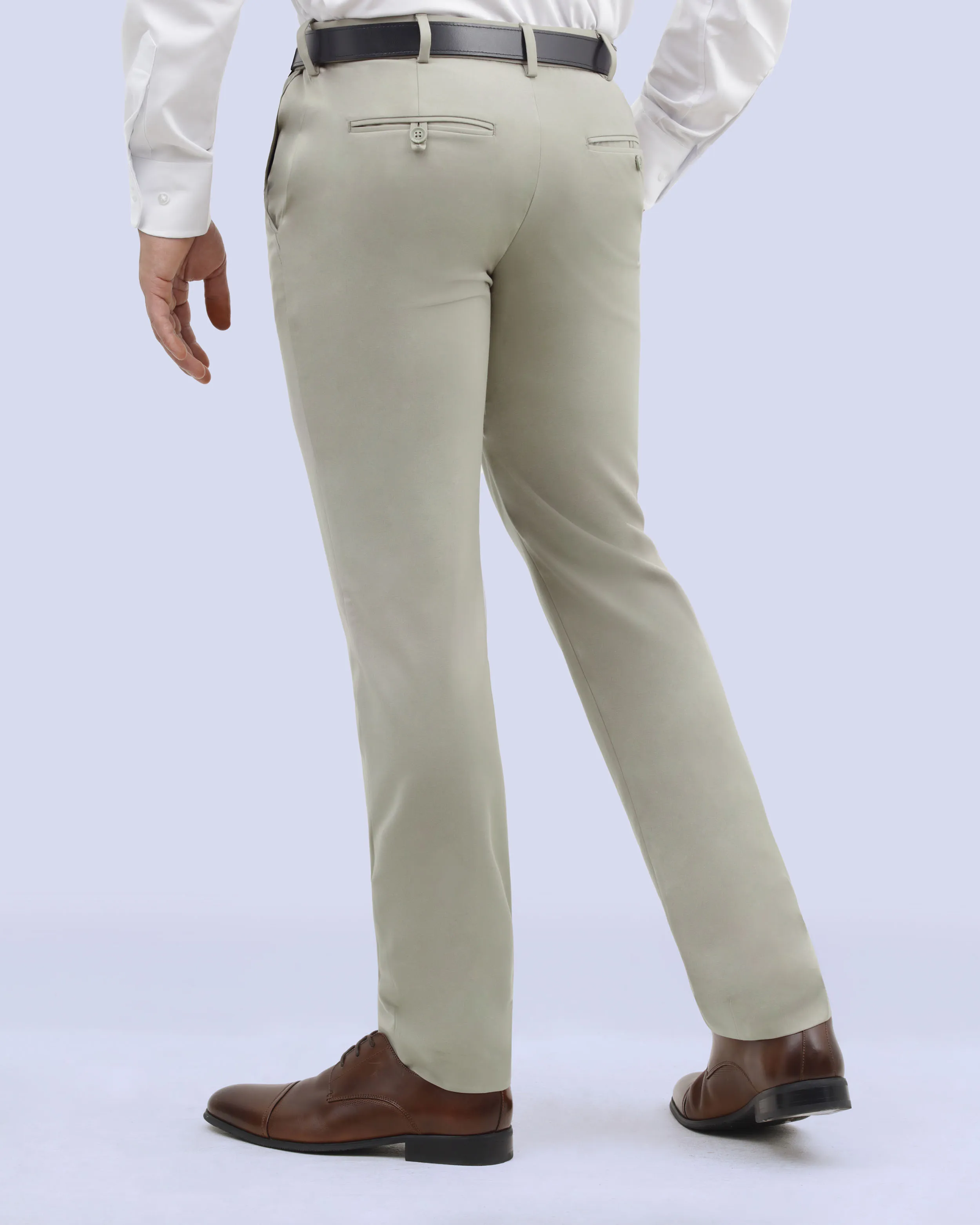 Pantalón vestir slim fit beige cintura expandible savane
