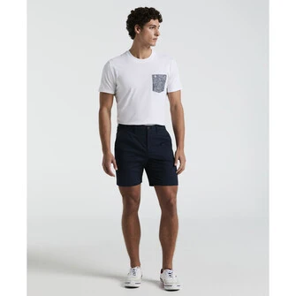 Short basico liso twill chino azul