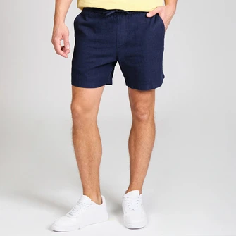 Short basico liso twill chino azul
