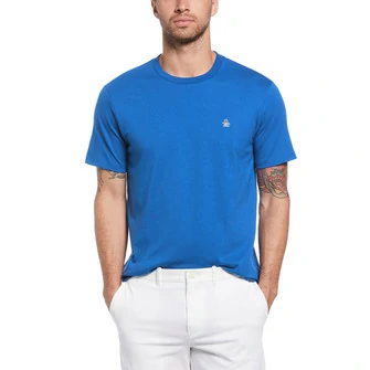 Camiseta moda lisa algodon manga corta azul marino