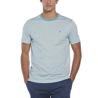 Camiseta moda estampada manga corta celeste