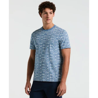 Camiseta moda estampada manga corta celeste