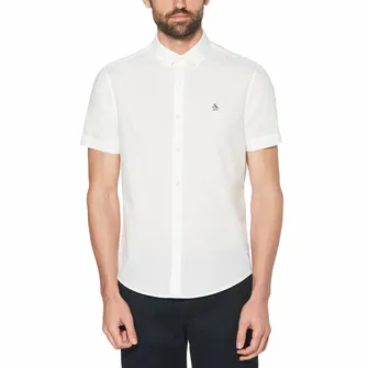Camisa basica lisa popelina manga corta