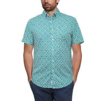 Camisa moda manga corta con diseño verde