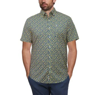 Camisa moda manga corta con diseño verde
