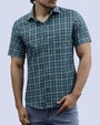 Camisa cuadro branson slim fit en color verde oscuro