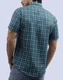 Camisa cuadro branson slim fit en color verde oscuro