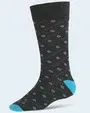 Calcetín gris con diseños