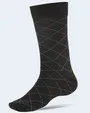 Calcetín de vestir gris con diseño