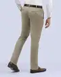 Pantalón de vestir slim fit kaki texturizado con bolsillo oculto manhattan