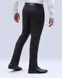 Pantalón de vestir slim fit negro texturizado con bolsillo oculto manhattan